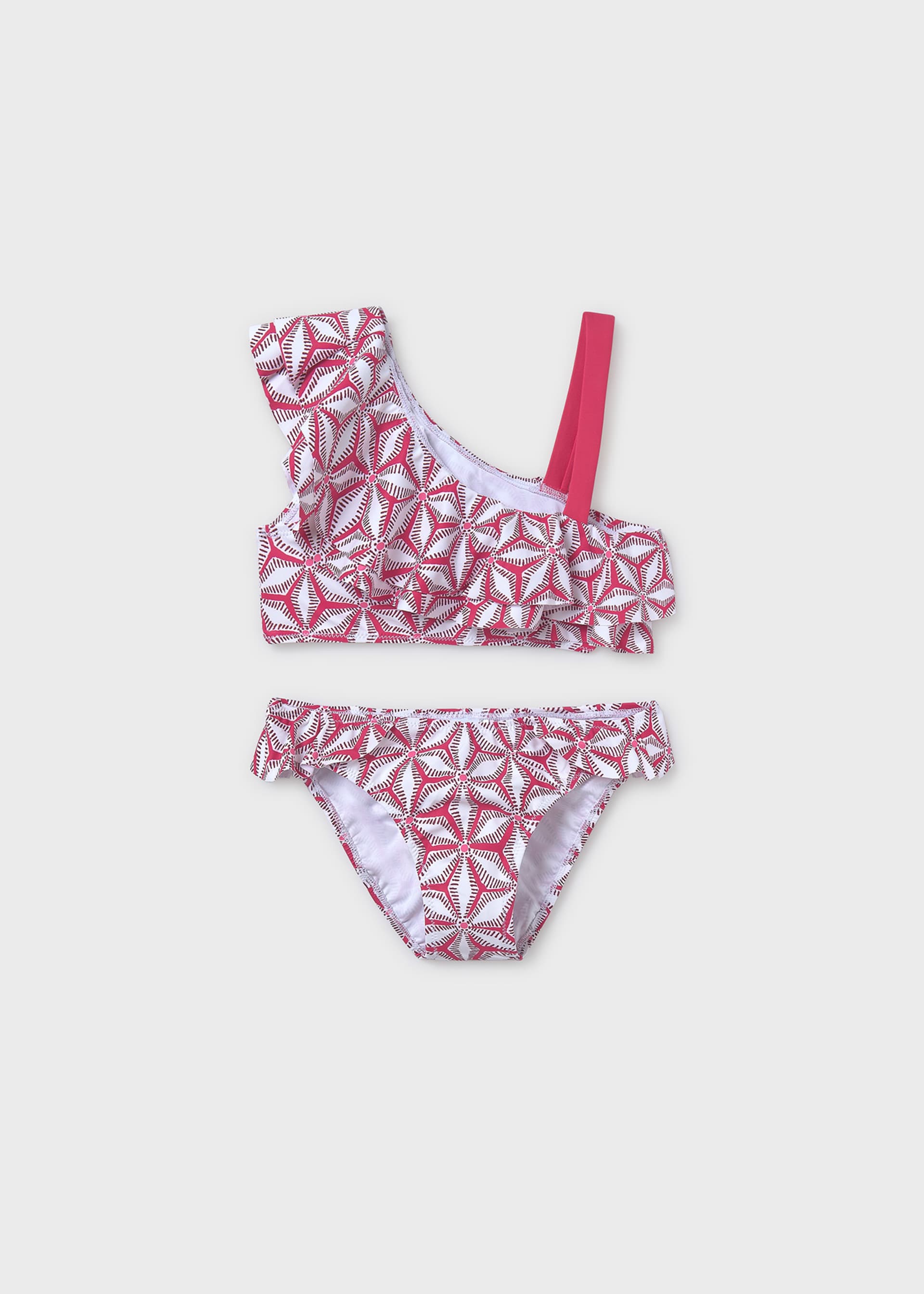 Girl print ruffle bikini