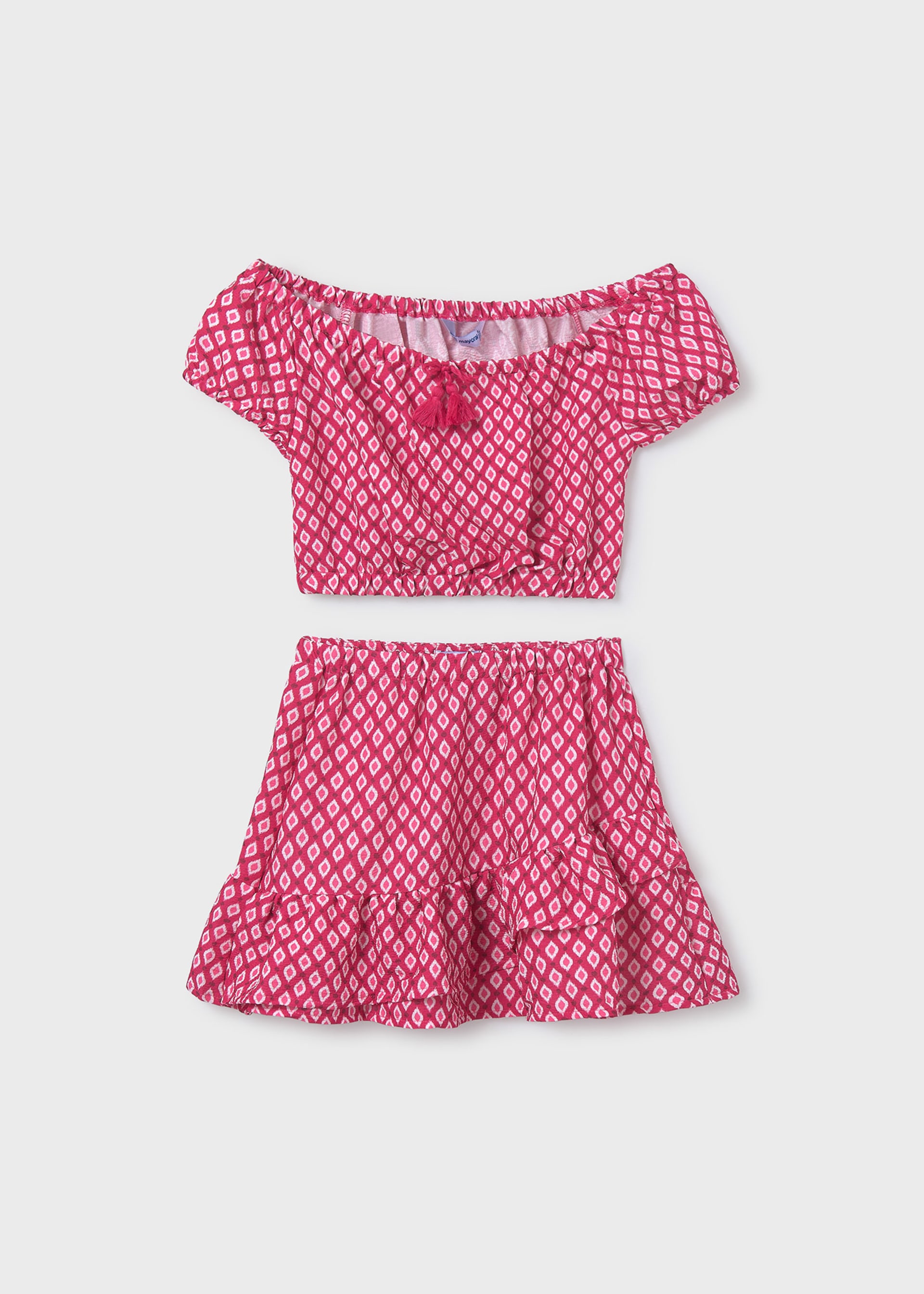Conjunto falda y top estampado chica Conjunto falda y top estampado chica