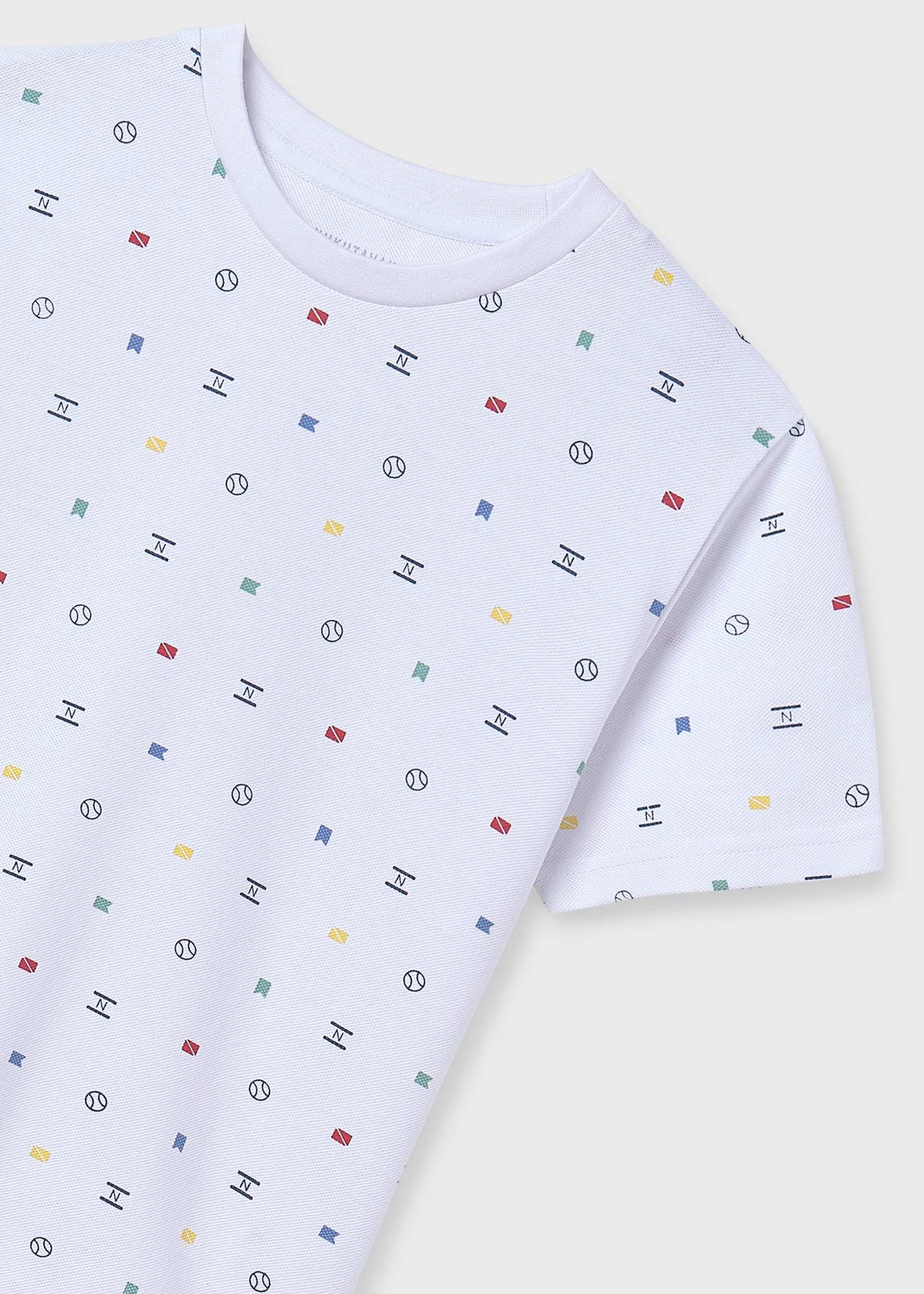 Boy pique print T-shirt Boy pique print T-shirt