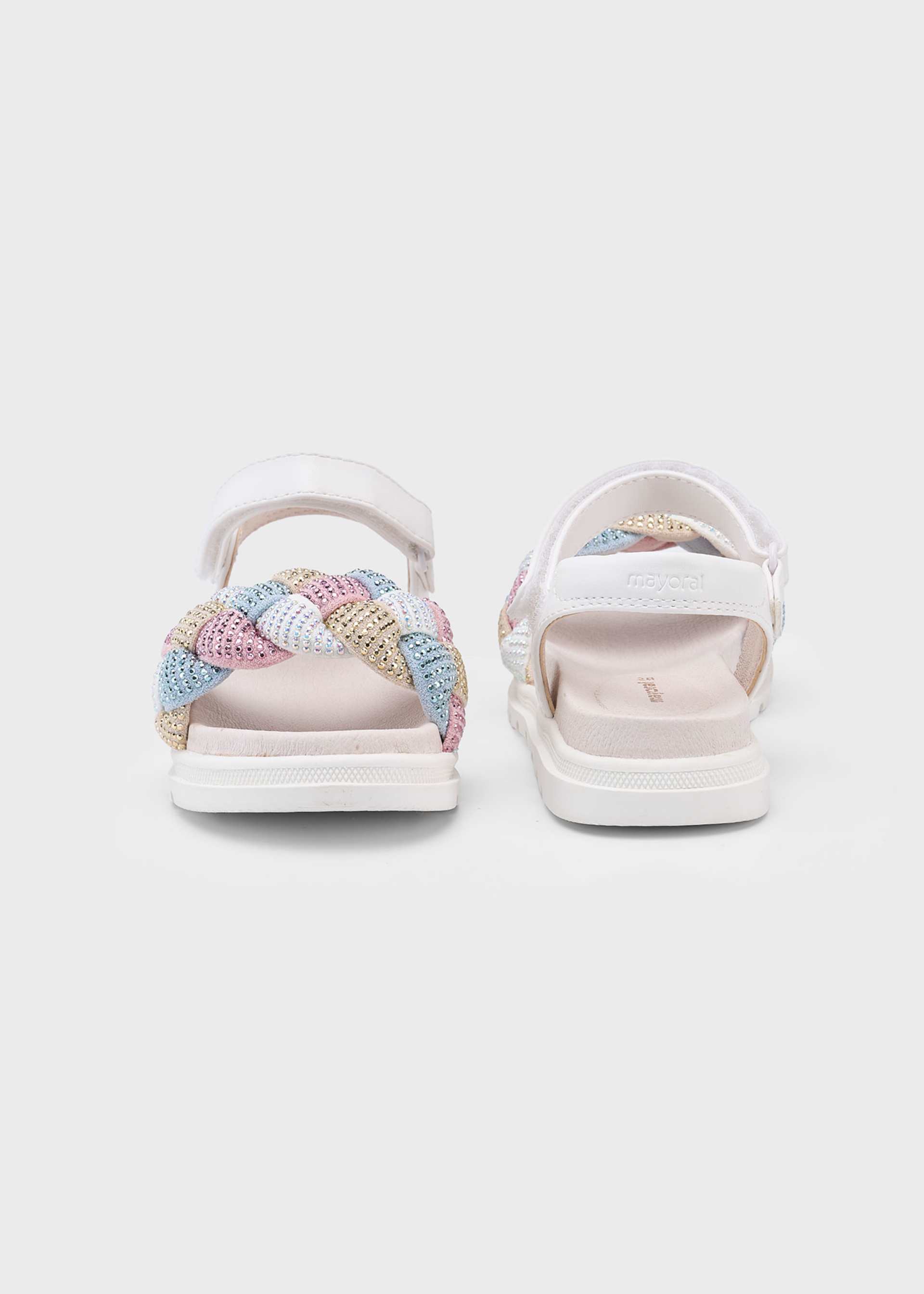 Girl Braided Sparkle Sandals Girl Braided Sparkle Sandals