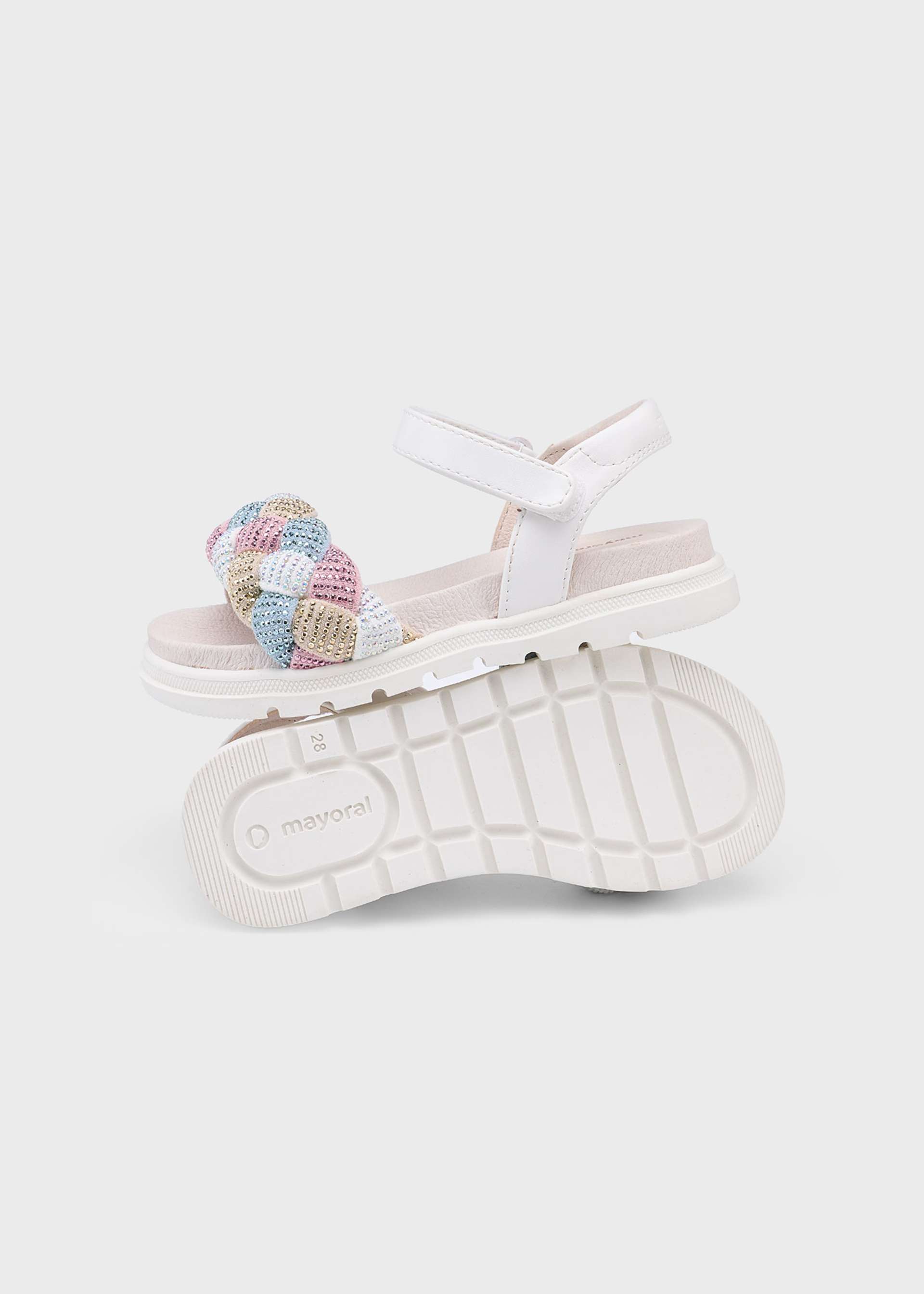 Girl Braided Sparkle Sandals Girl Braided Sparkle Sandals