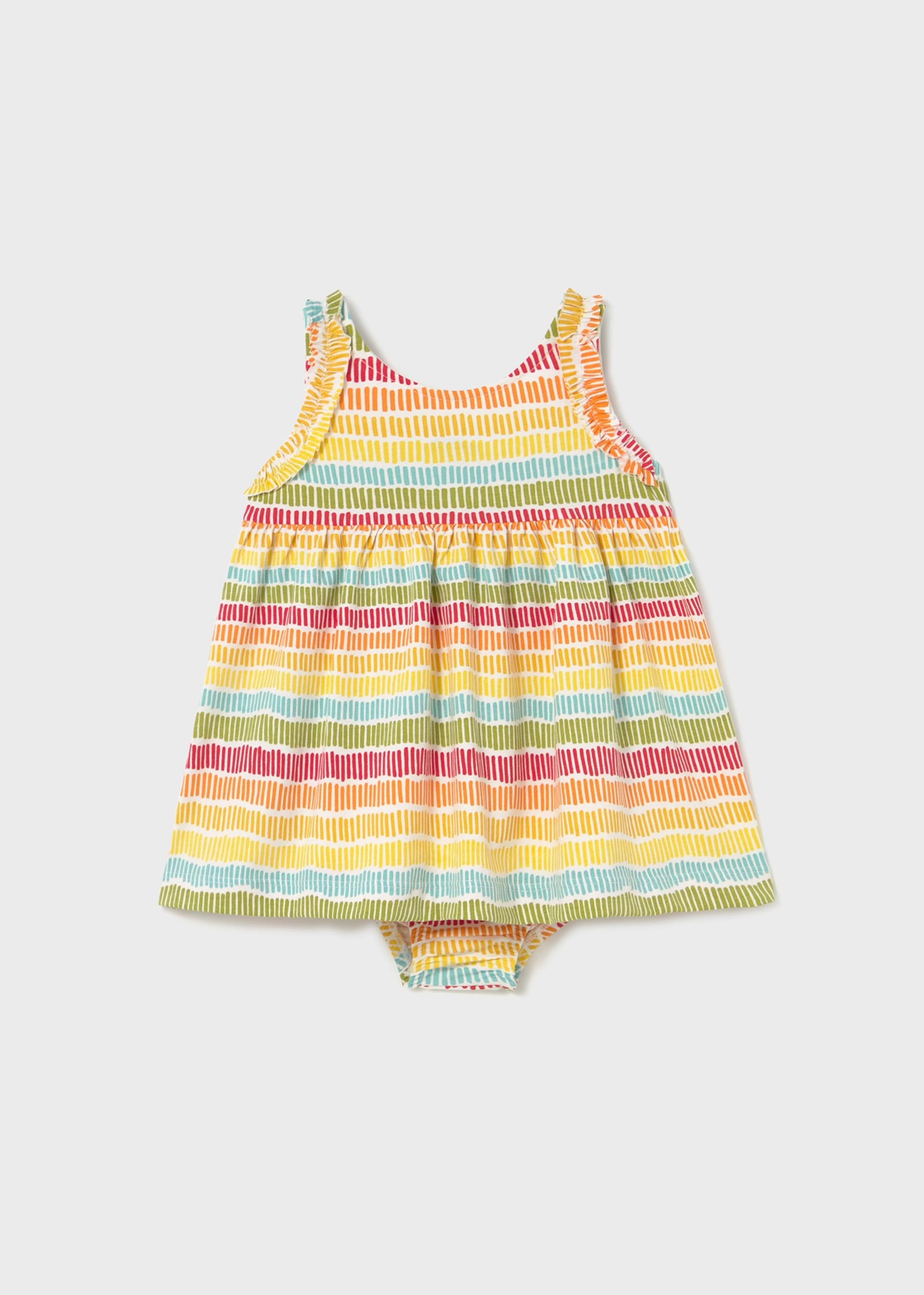 Baby print dress with nappy cover