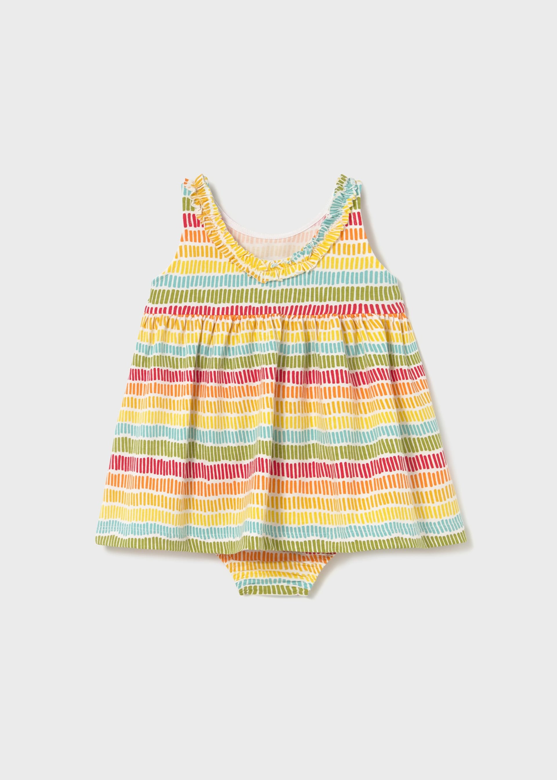 Baby print dress with nappy cover