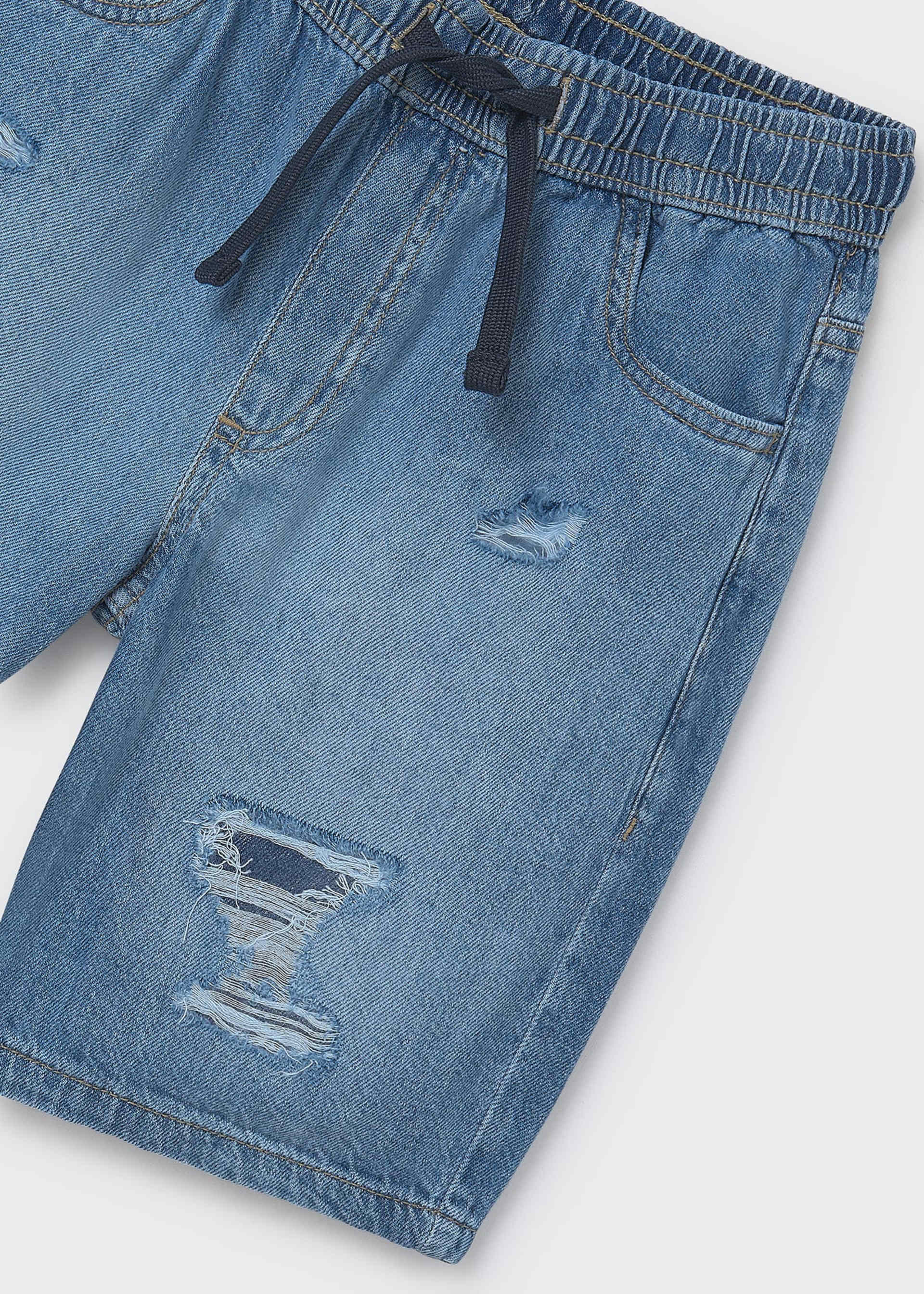 Bermuda déchiré en denim garçon Bermuda déchiré en denim garçon