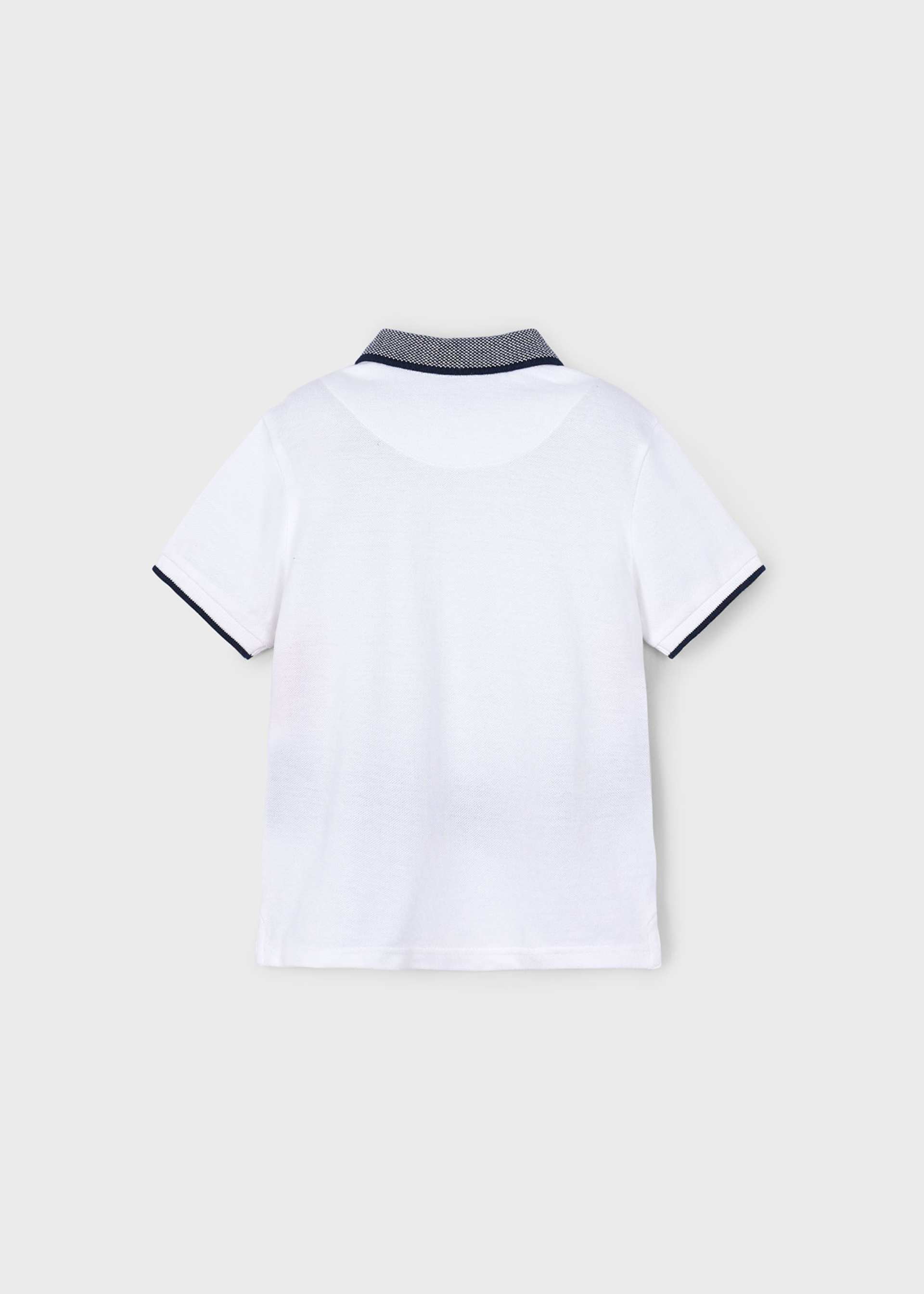 Boy pique striped polo shirt