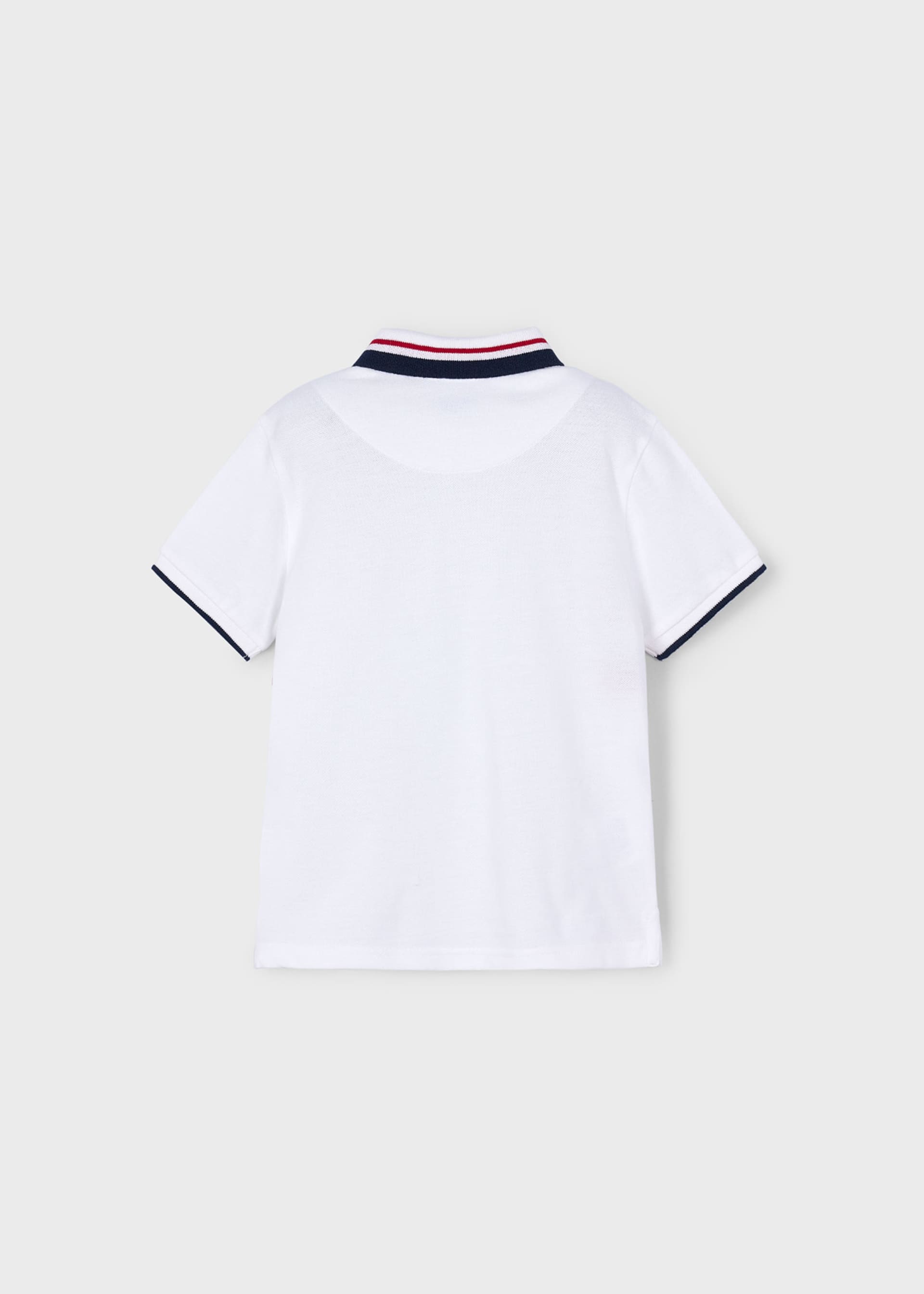 Boy pique striped polo shirt
