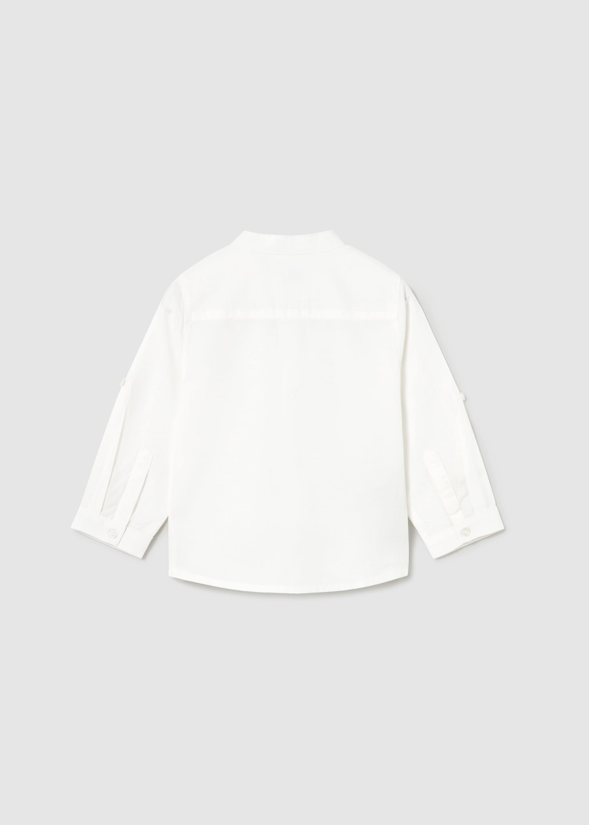 Chemise à manches longues col mao bébé