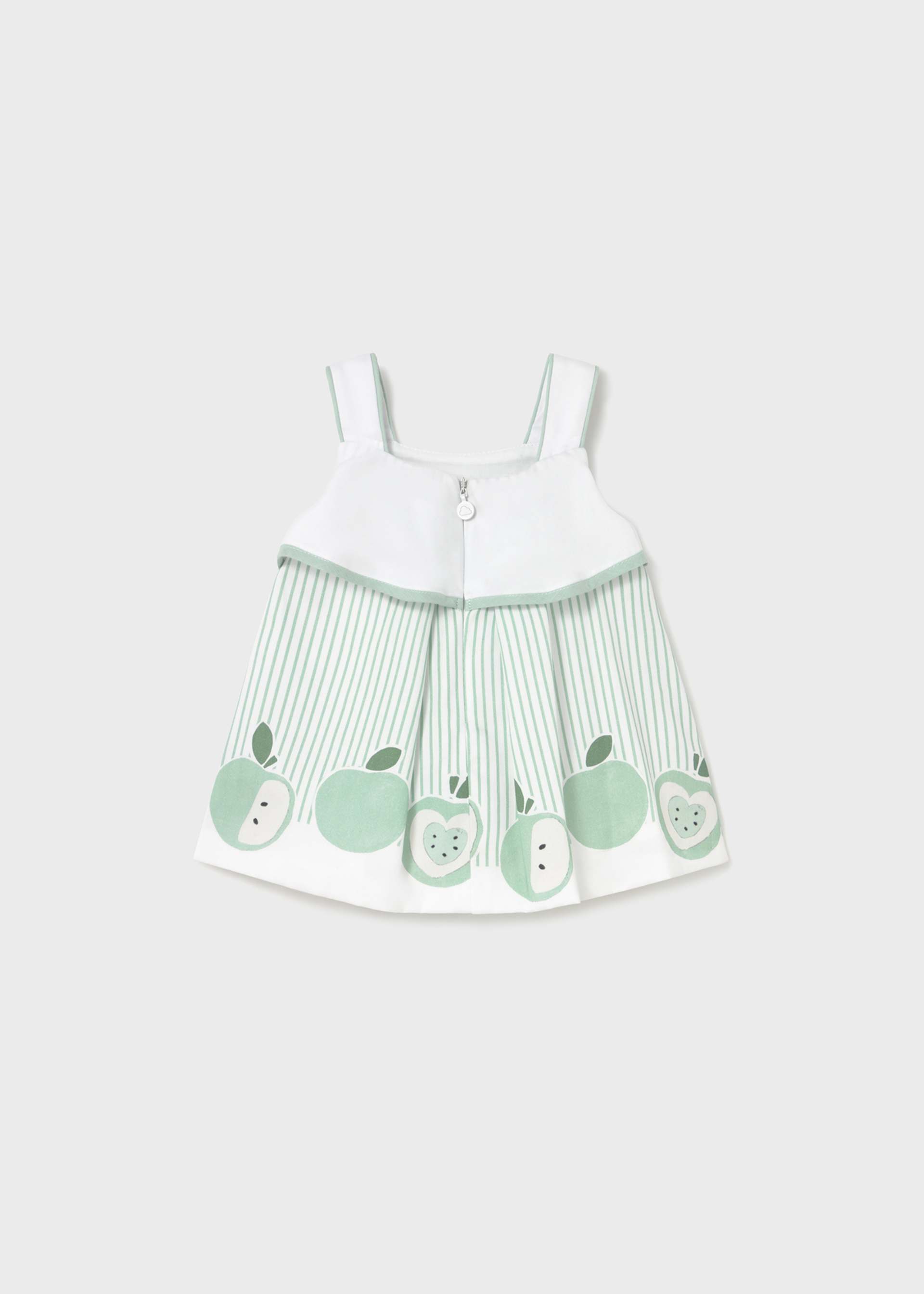 Vestido cenefa frutas recién nacida