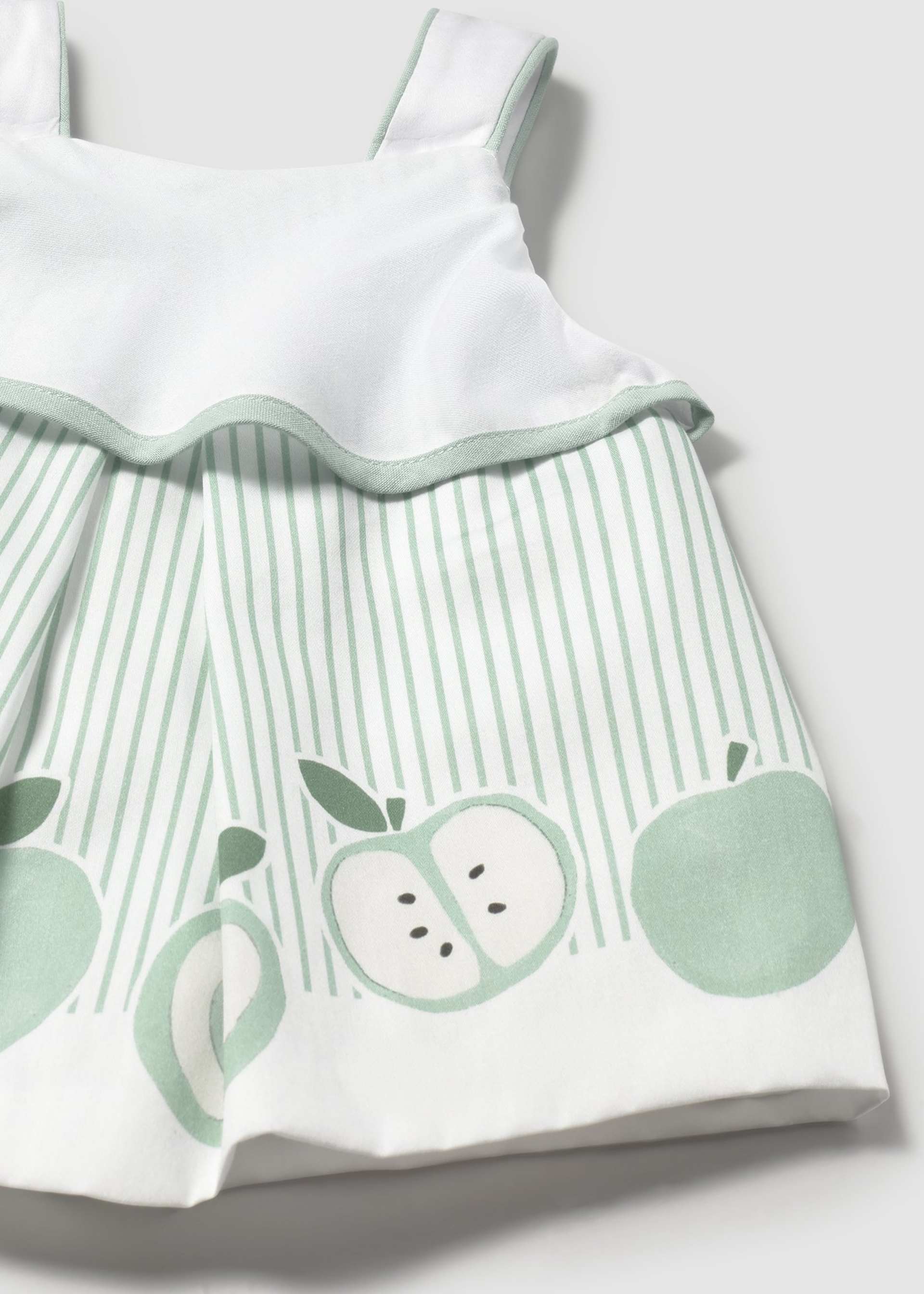 Vestido cenefa frutas recién nacida
