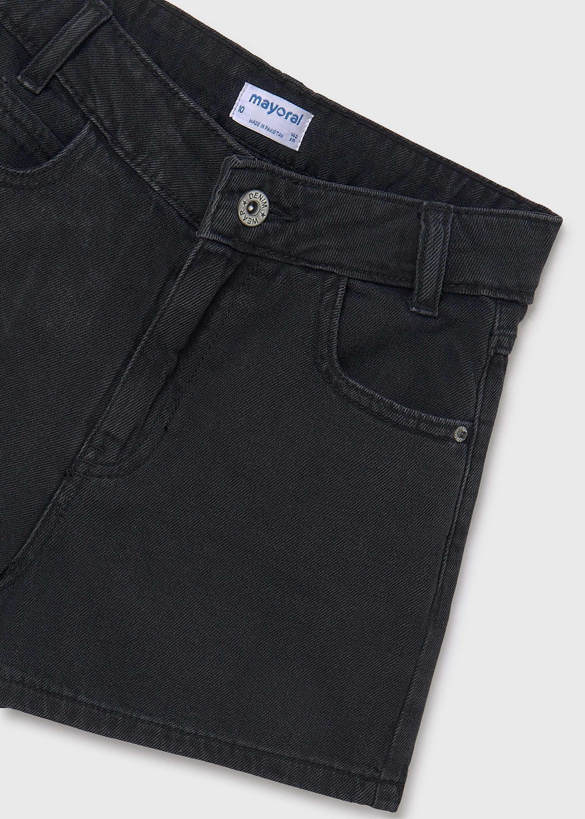 Pantaloncino denim vita alta ragazza