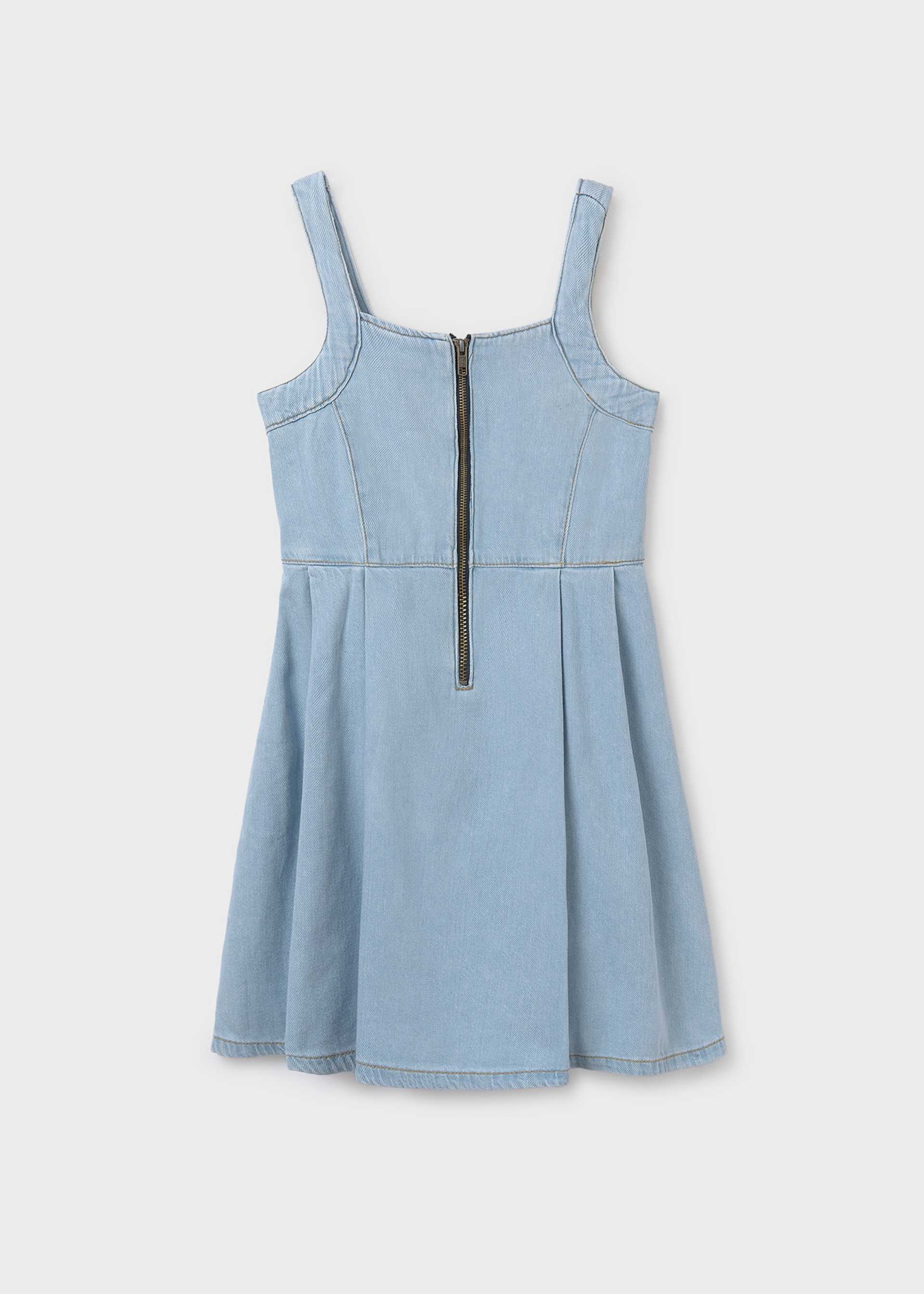 Robe zippée en denim fille Robe zippée en denim fille