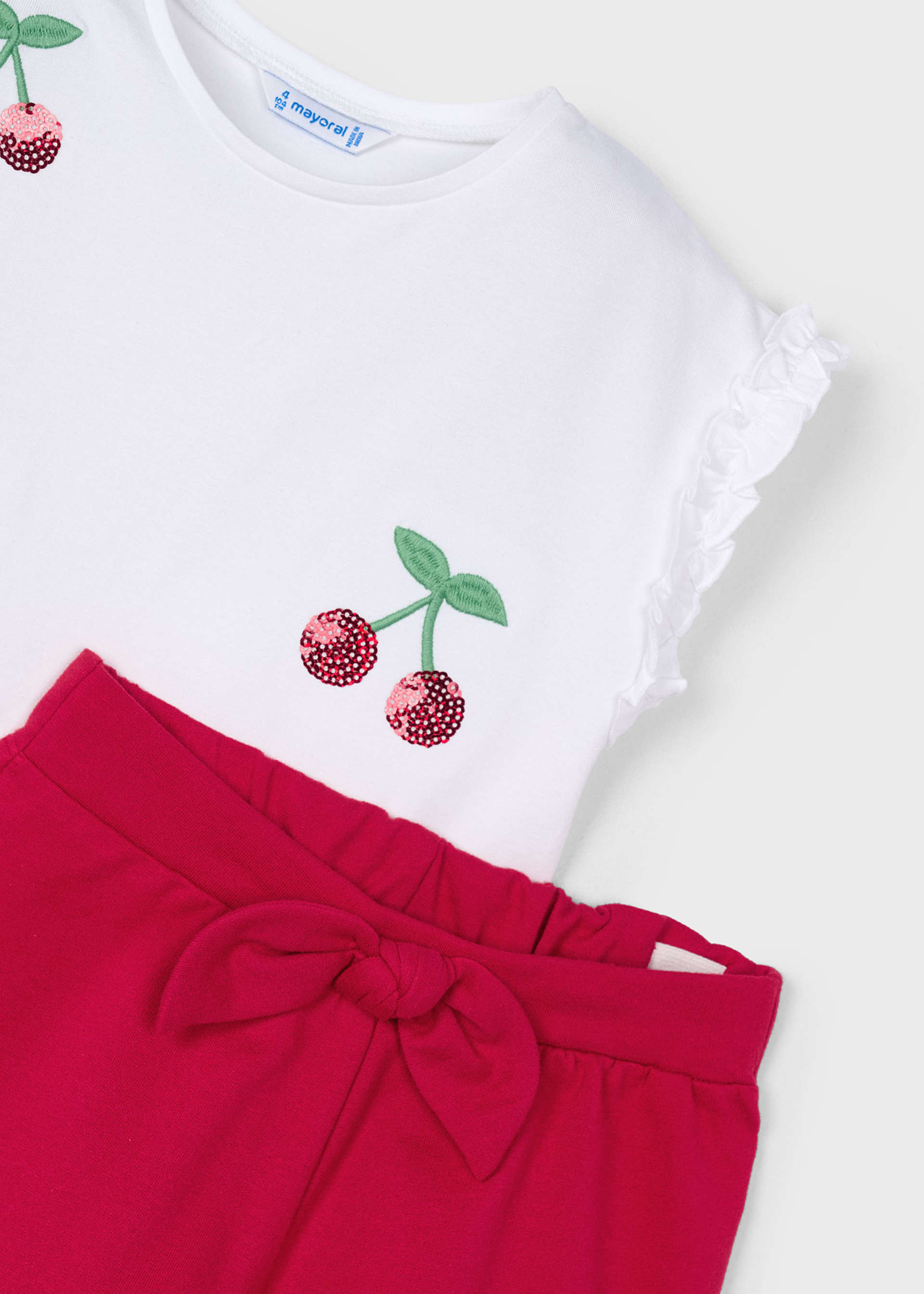 Ensemble bermuda en maille fille