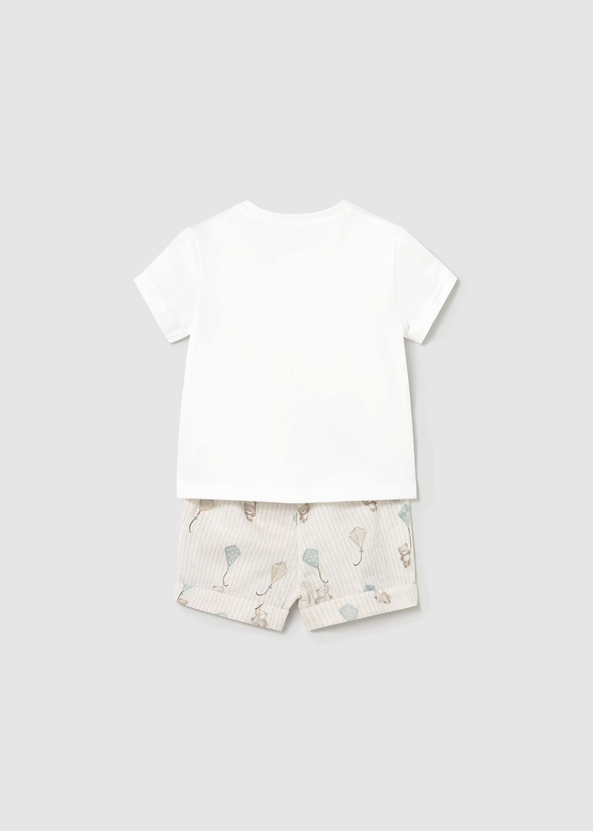 Newborn boy printed shorts and t-shirt set