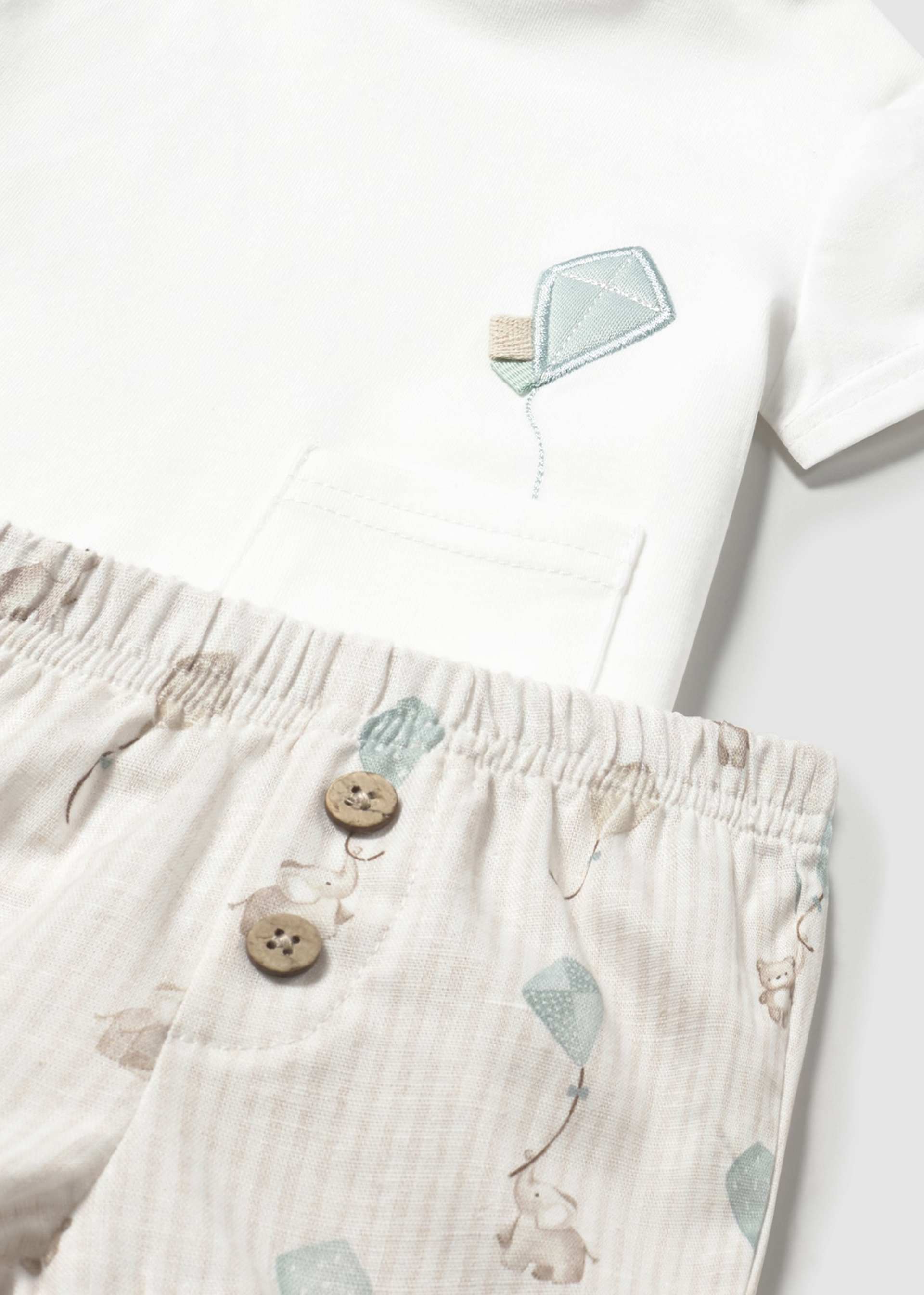 Newborn boy printed shorts and t-shirt set