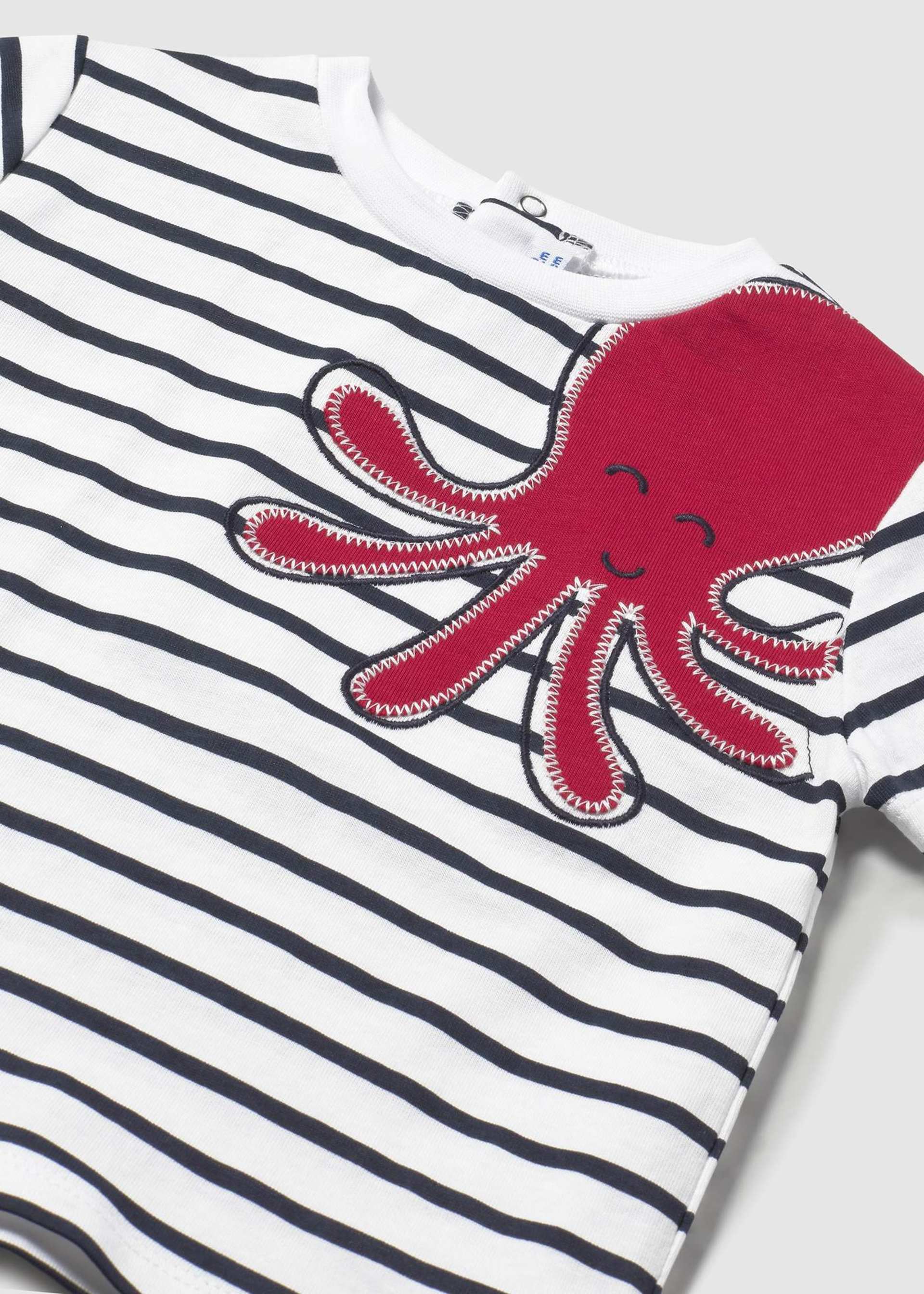 Baby striped applique T-shirt