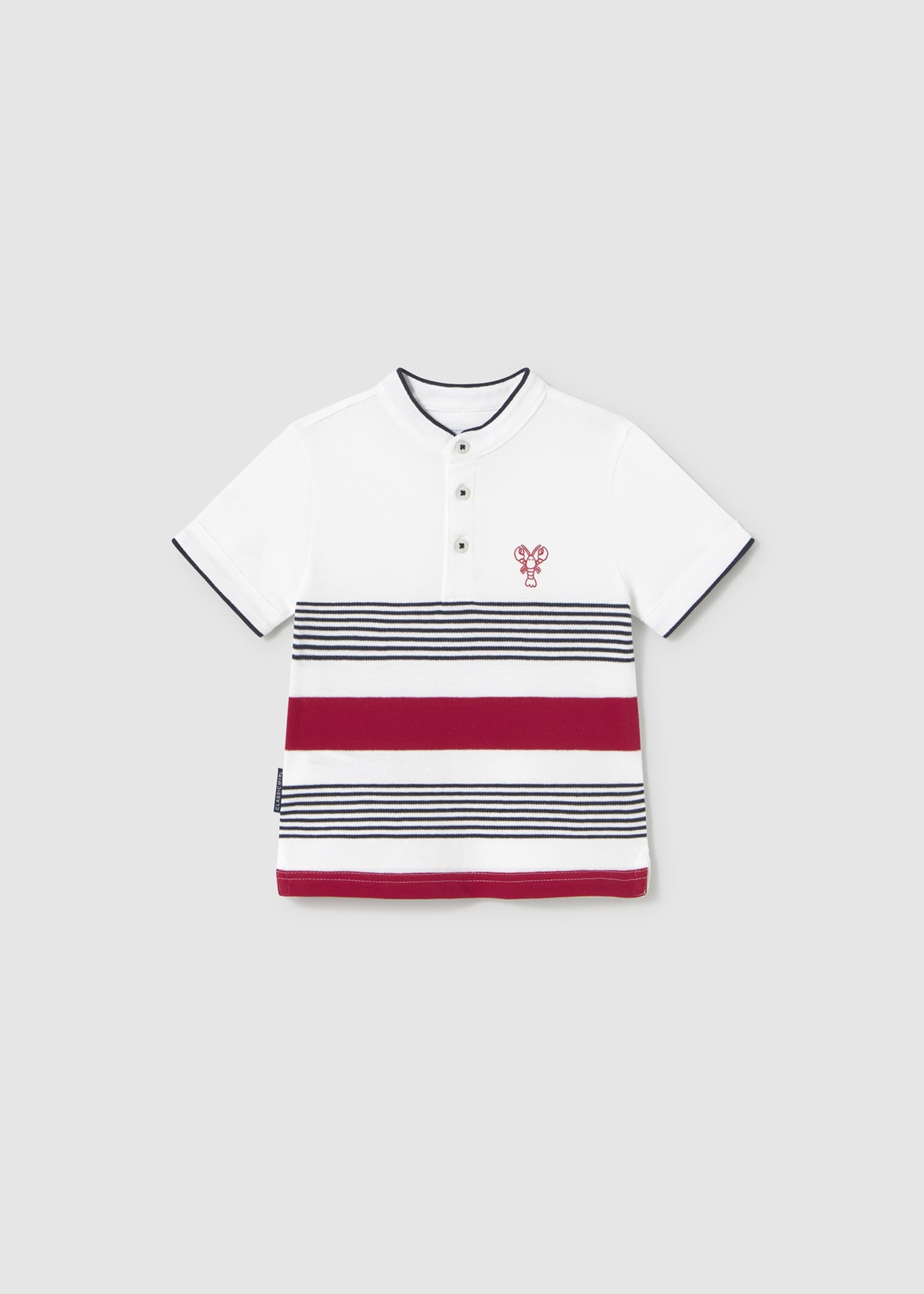 Baby pique striped polo shirt