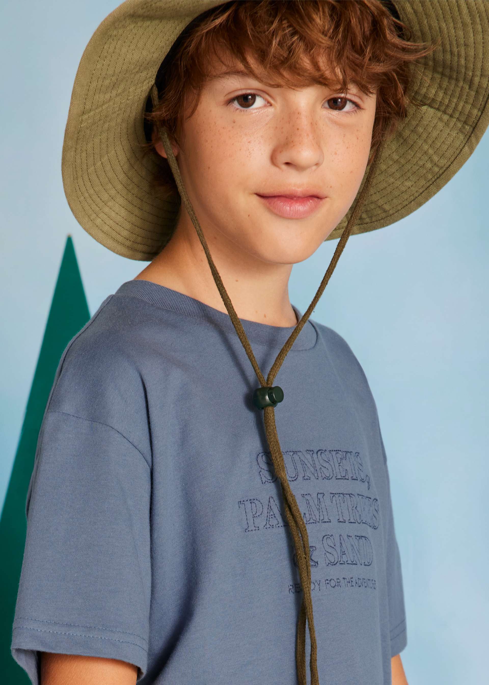 Boy embroidered text t-shirt Boy embroidered text t-shirt