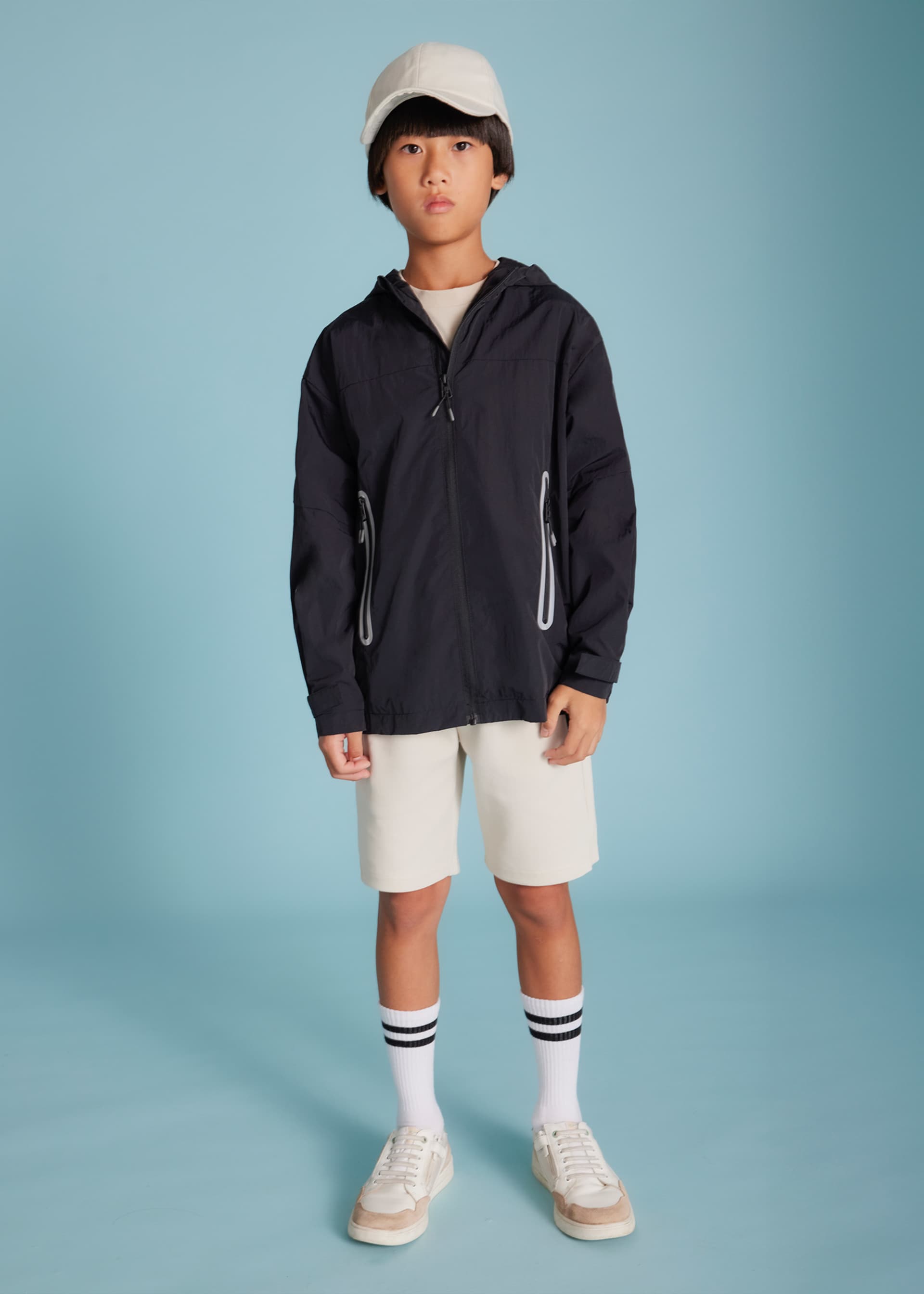 Boy contrast windbreaker