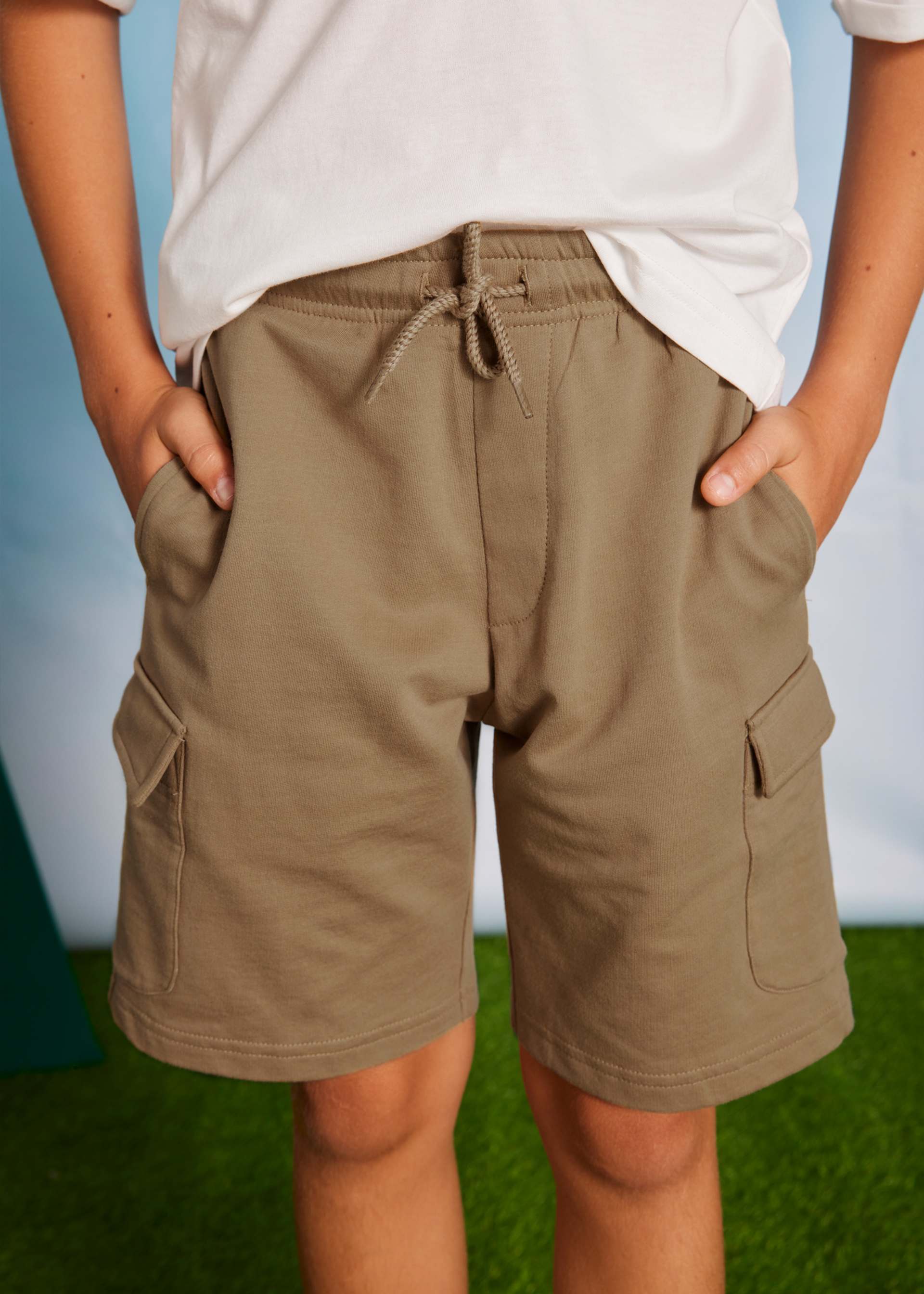 Boy Bermuda Shorts and Henley T-Shirt Set