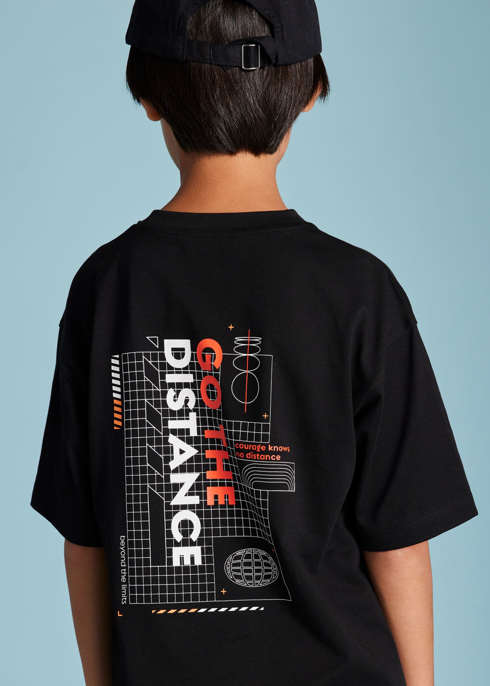 Ensemble bermuda et t-shirt imprimé au dos garçon