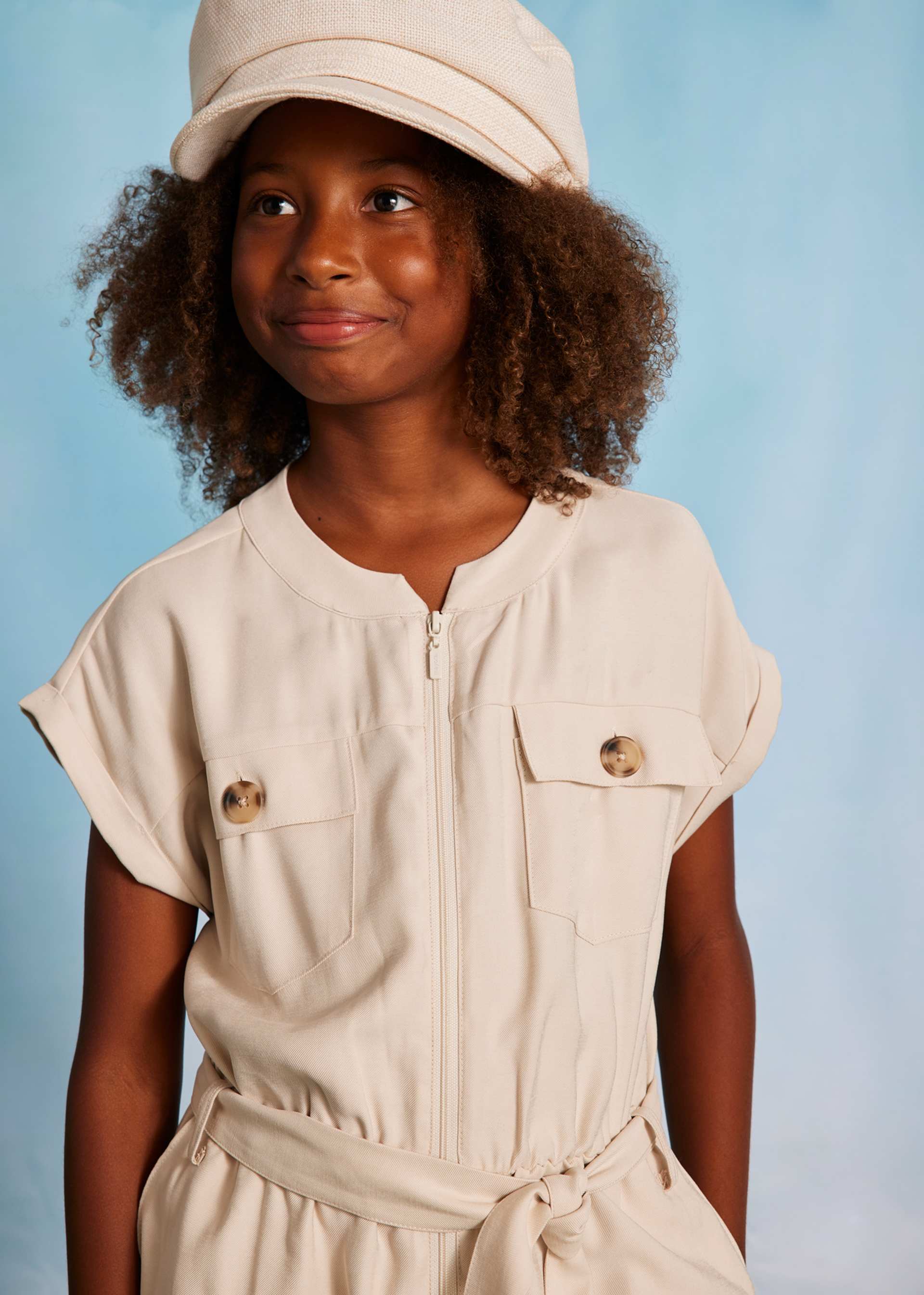 Combinaison courte avec poches fille Combinaison courte avec poches fille