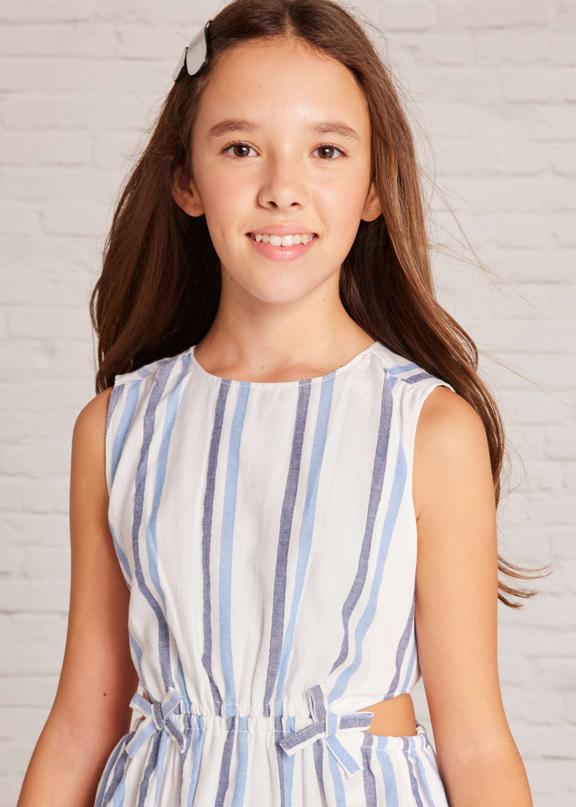 Vestito righe ragazza