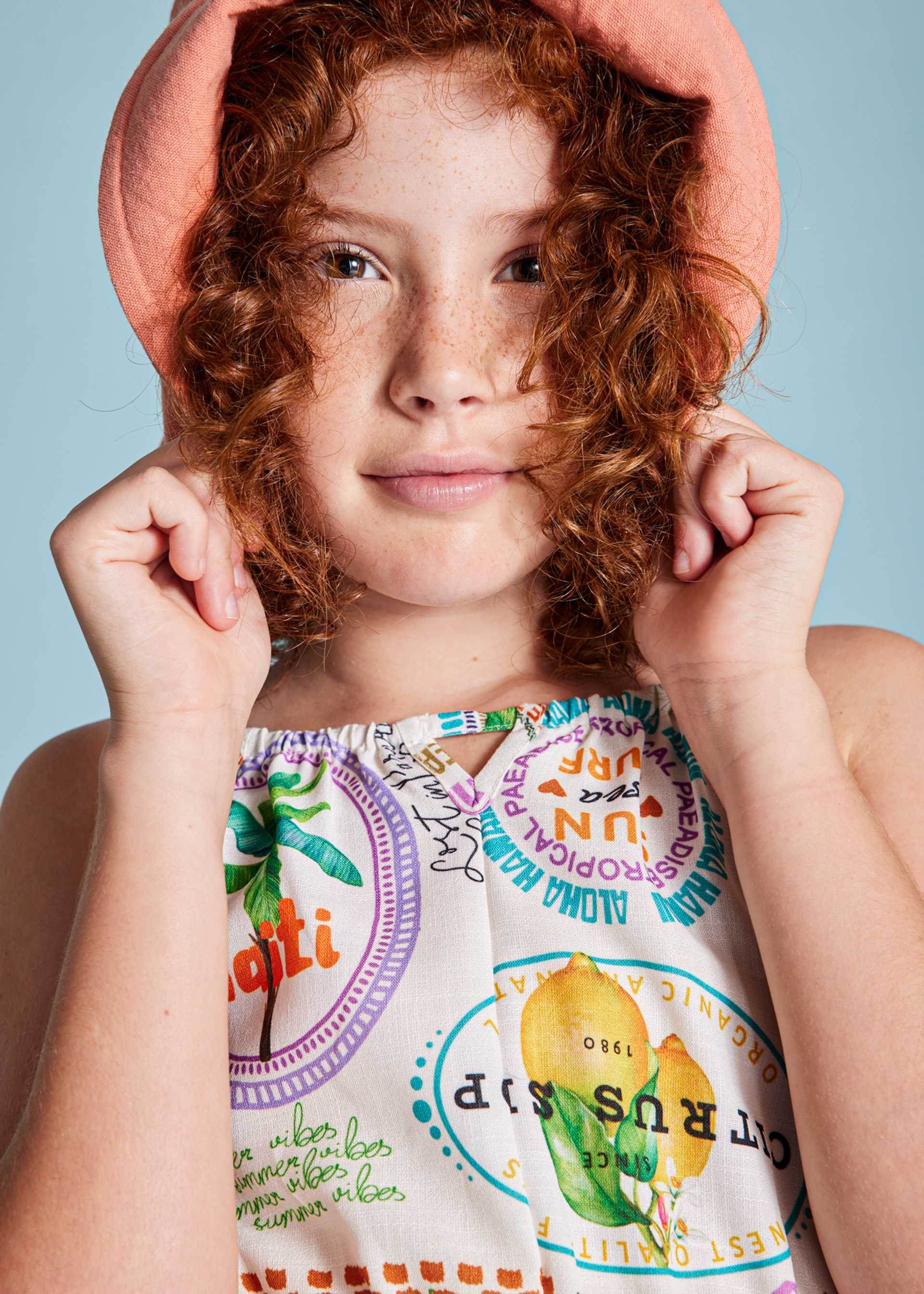 Robe halter imprimée fille