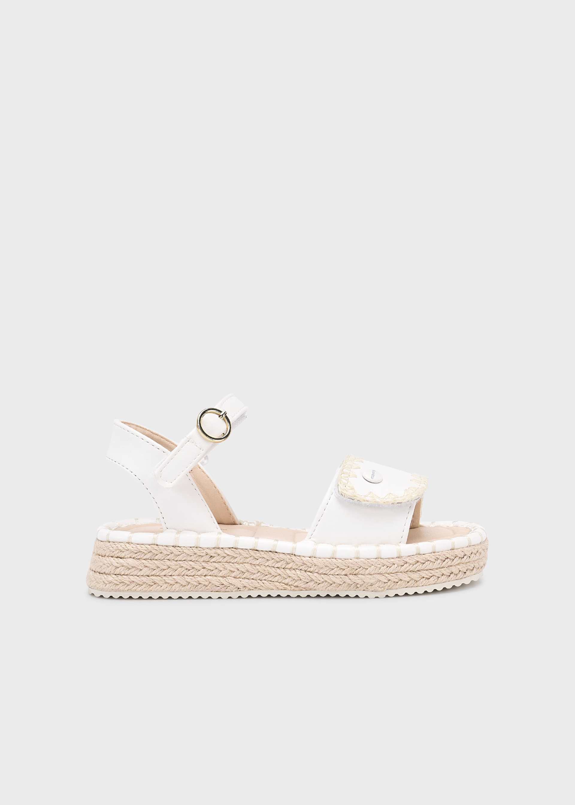 Jute Plateau Sandalen abgesteppt Mädchen Jute Plateau Sandalen abgesteppt Mädchen