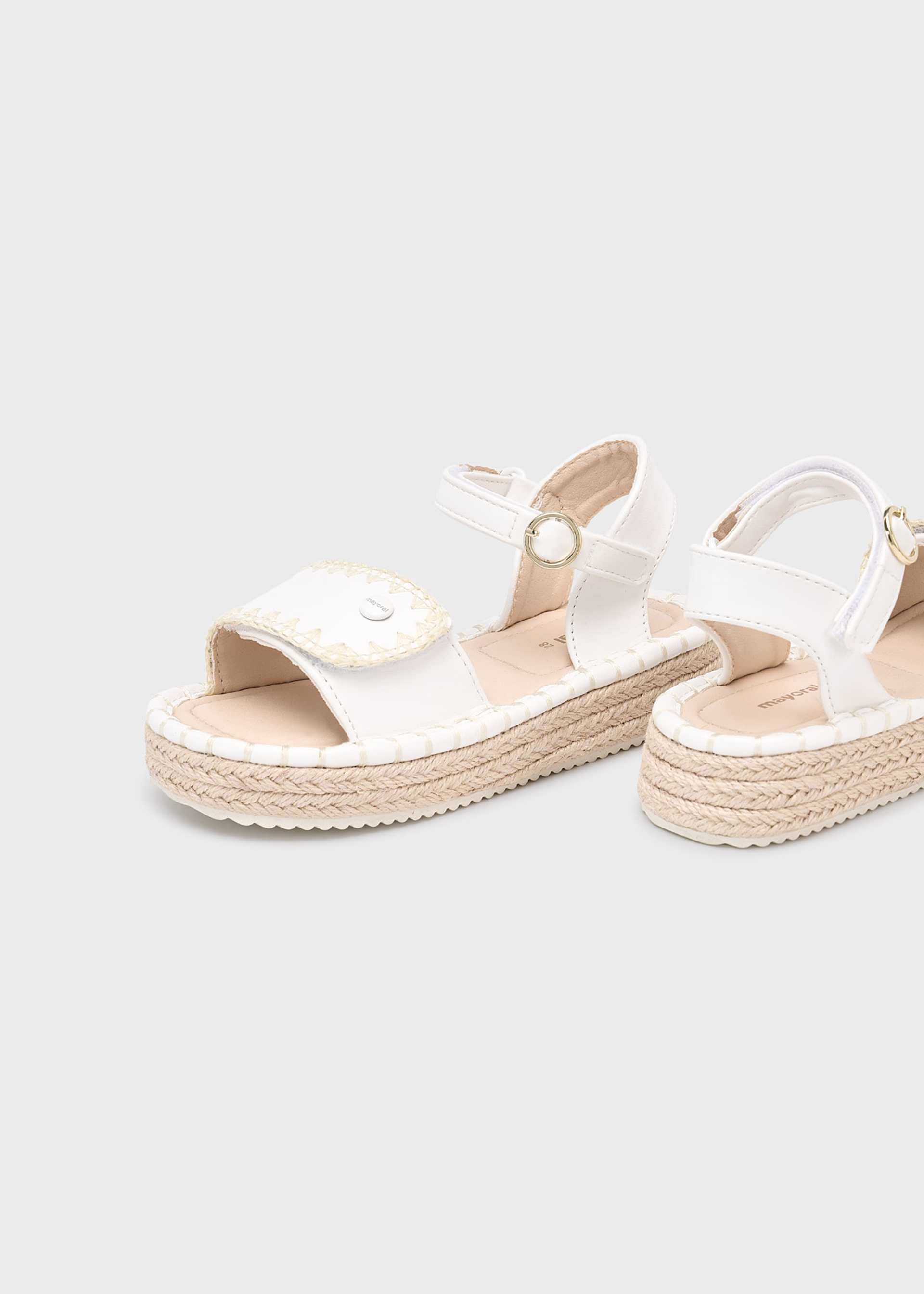 Jute Plateau Sandalen abgesteppt Mädchen Jute Plateau Sandalen abgesteppt Mädchen