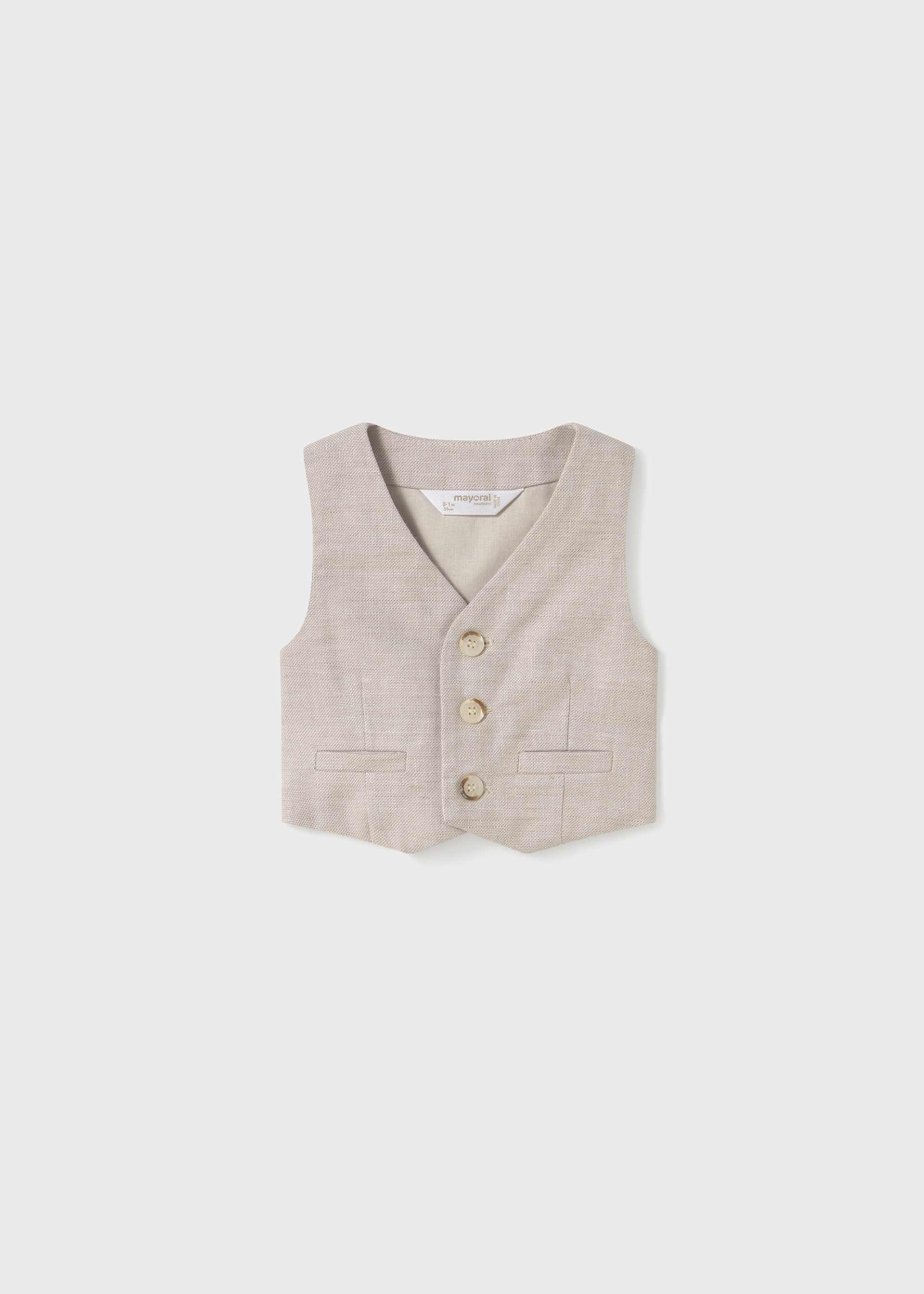 Newborn Linen Dress Vest Newborn Linen Dress Vest