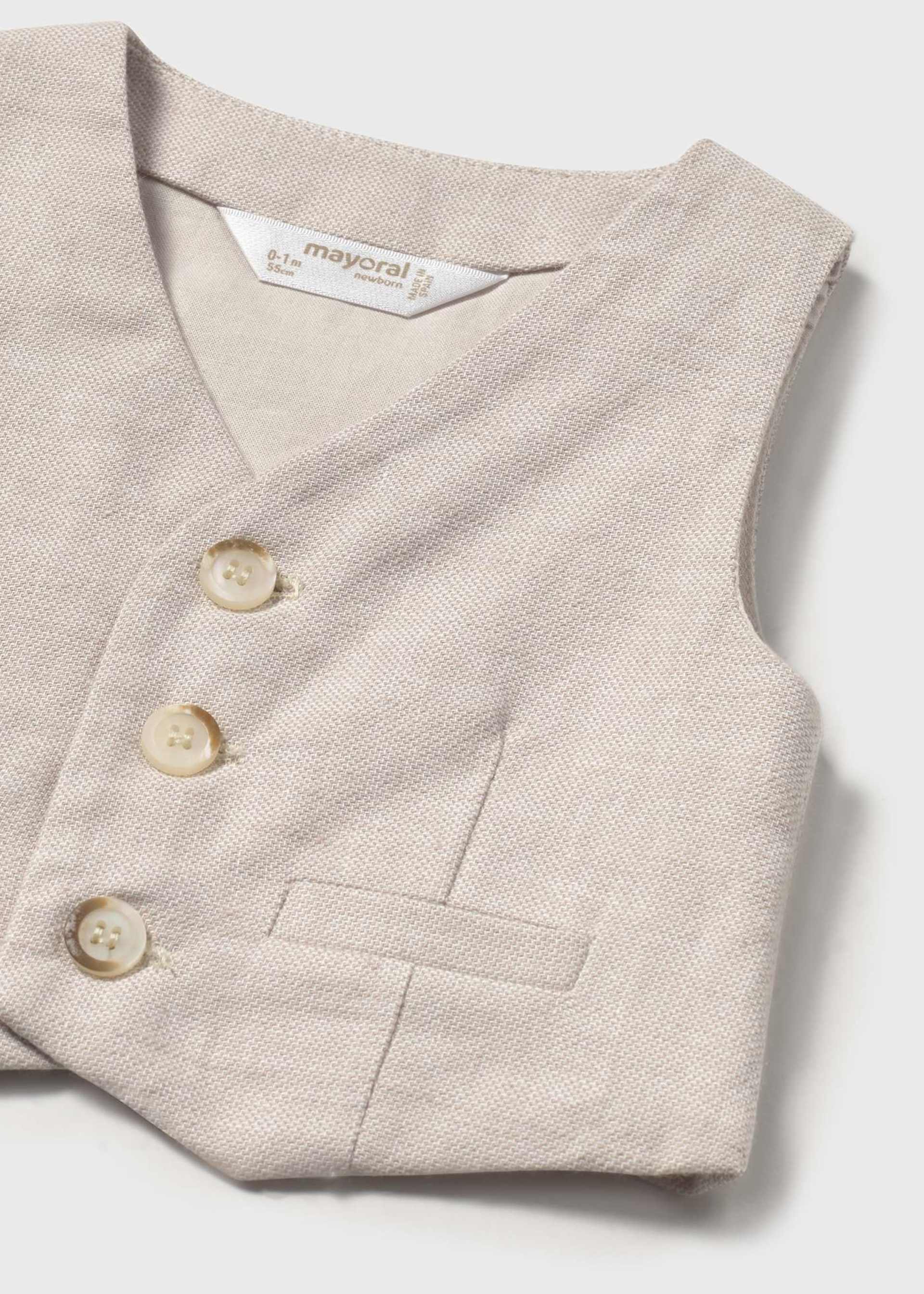 Newborn boy linen waistcoat Newborn boy linen waistcoat