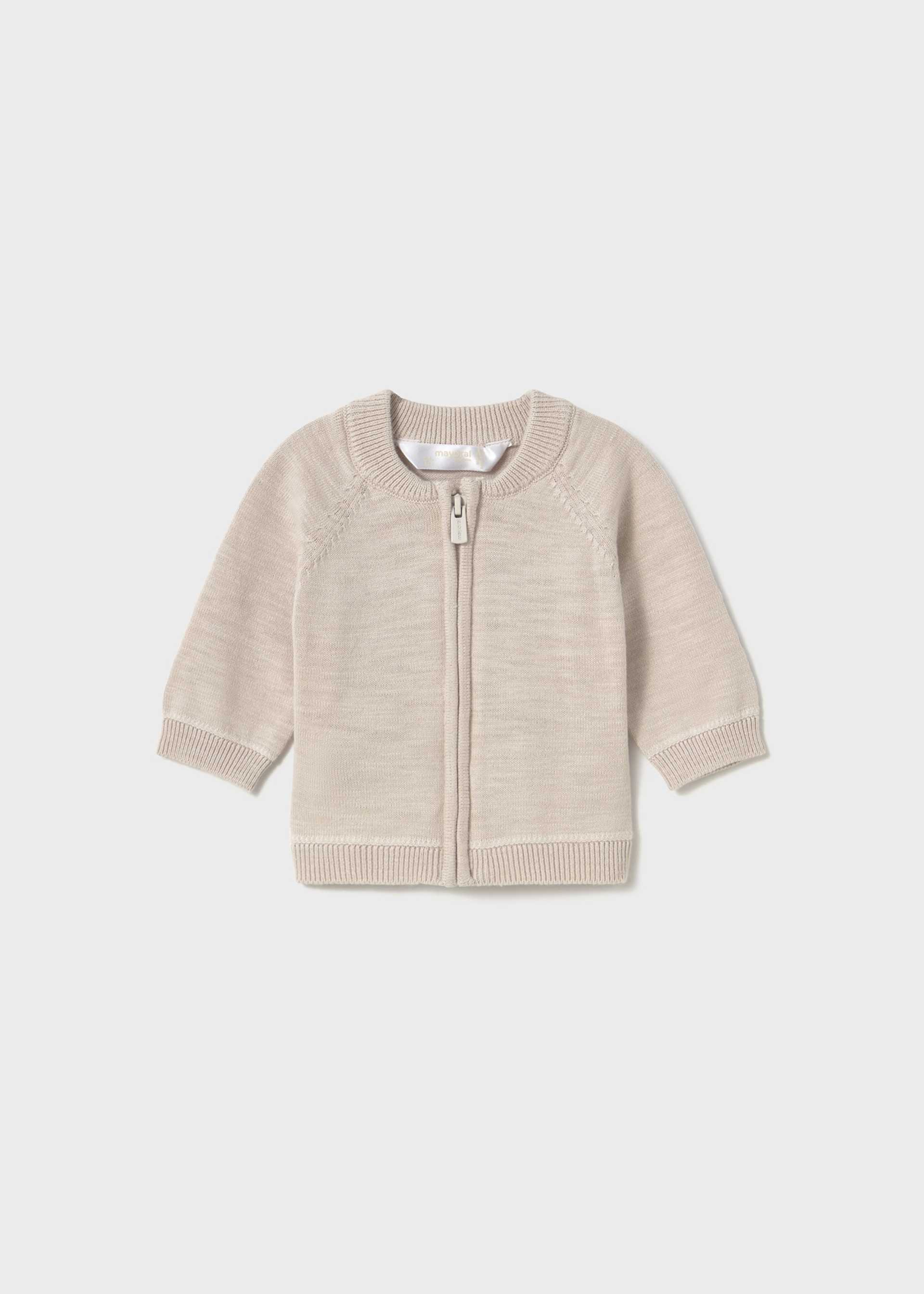 Newborn boy tricot zip jacket