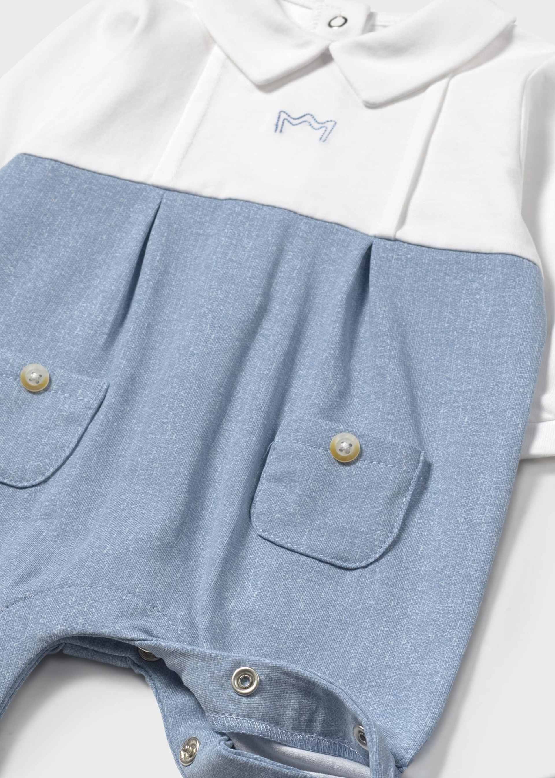 Langer Strampler mit Kragen Neugeborene Langer Strampler mit Kragen Neugeborene