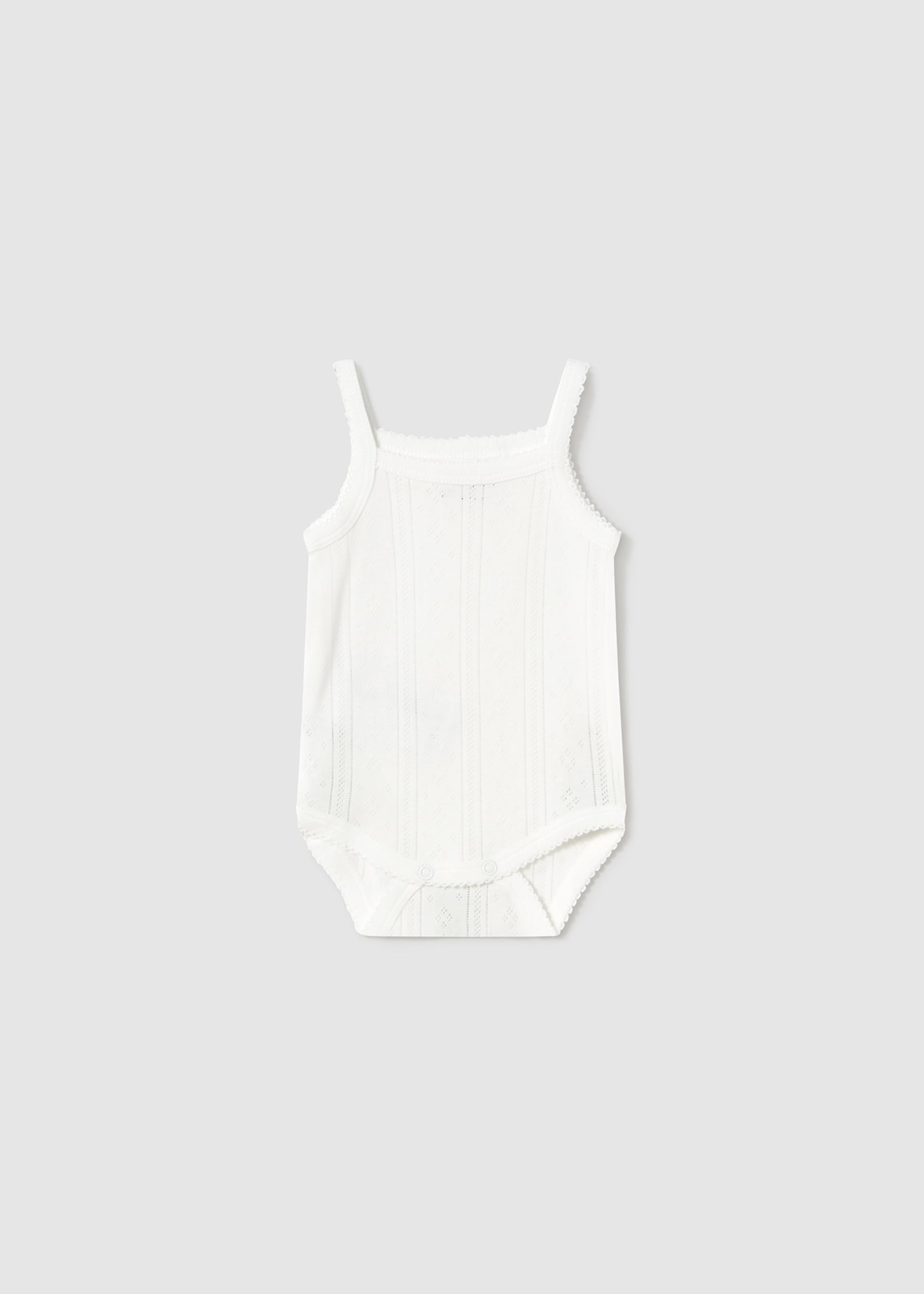 Body con bretelle traforato neonata