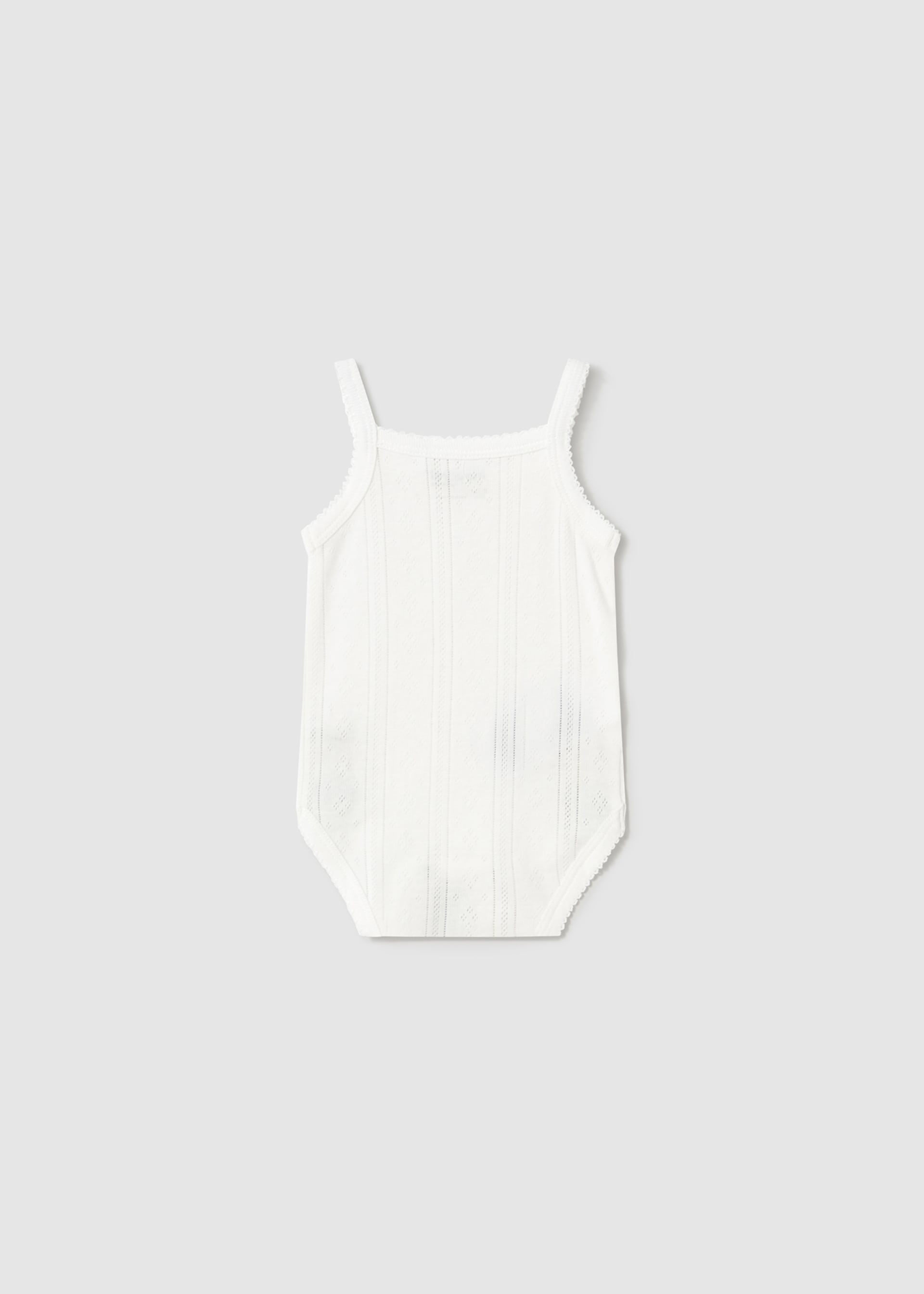 Body con bretelle traforato neonata