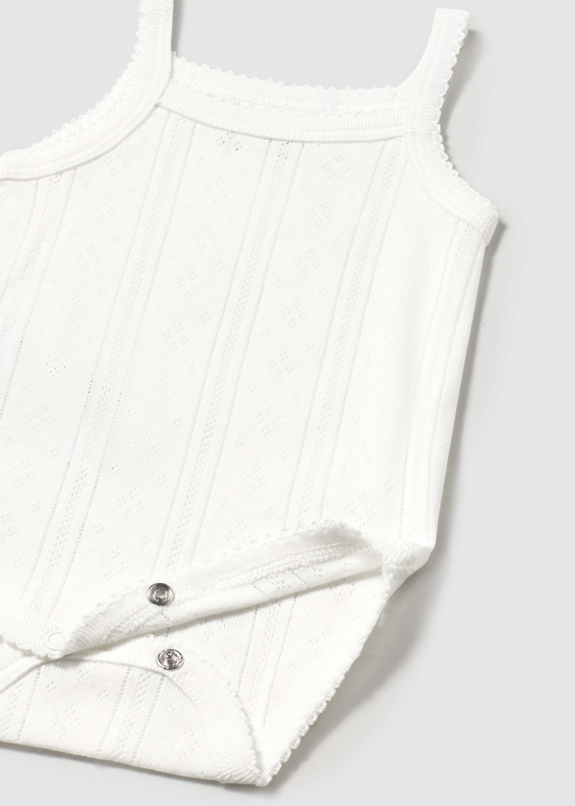 Body con bretelle traforato neonata