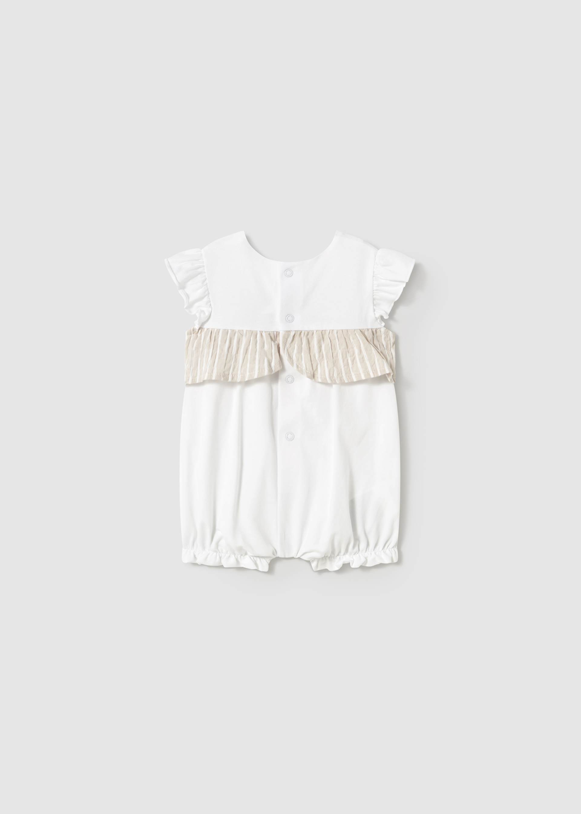 Newborn girl stripe detail romper Newborn girl stripe detail romper