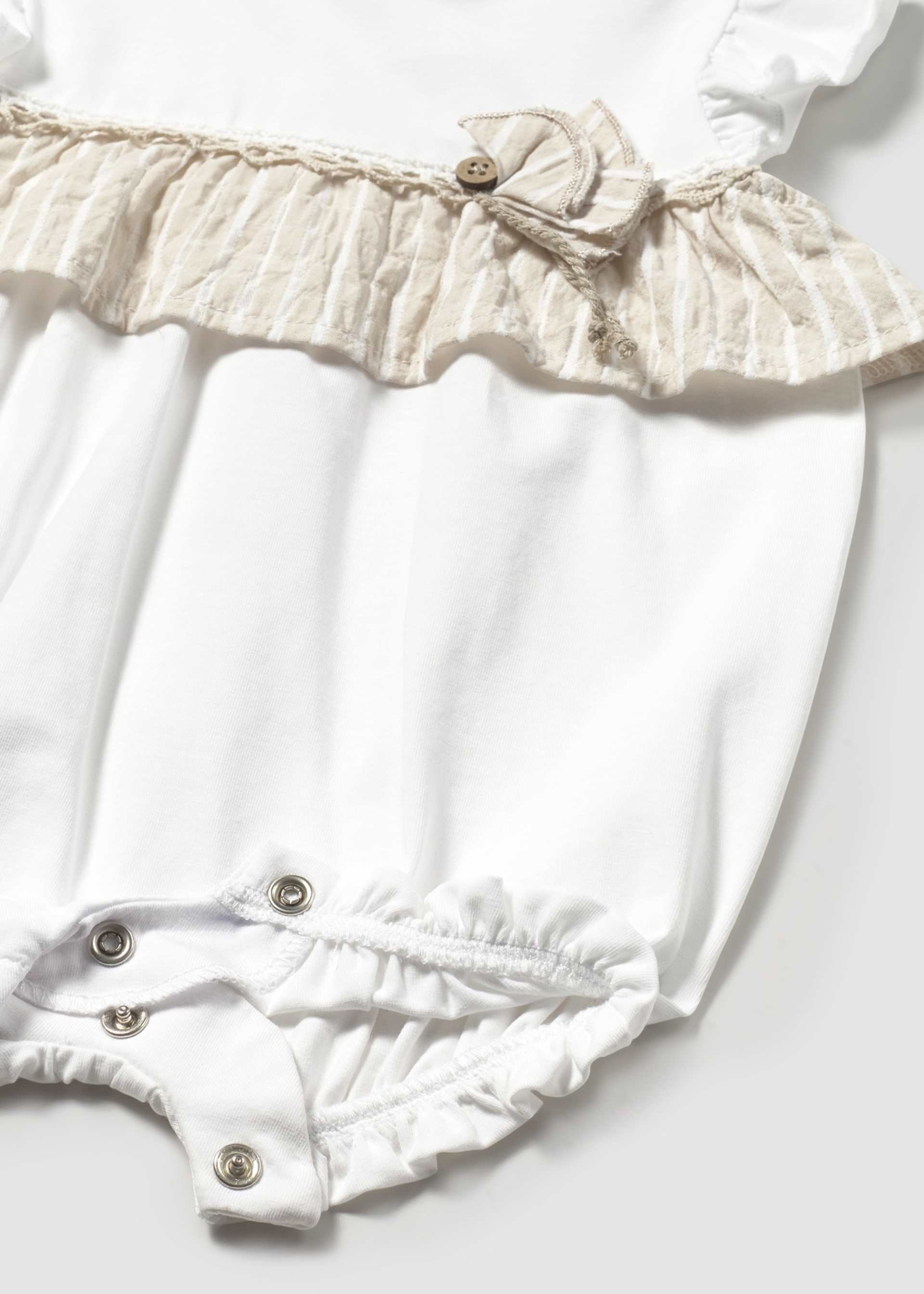 Newborn girl stripe detail romper Newborn girl stripe detail romper