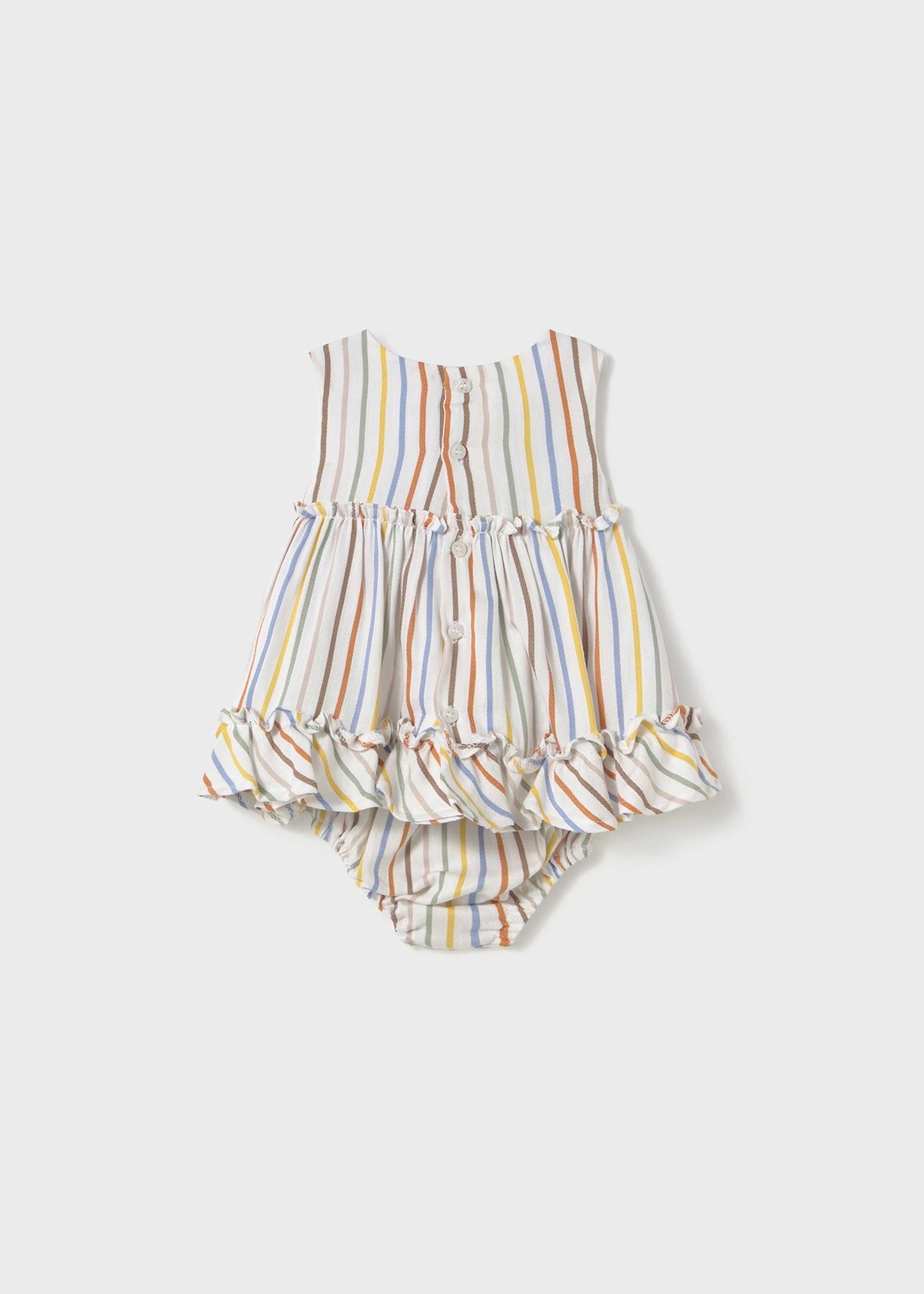 Robe rayée avec bloomer nouveau-né