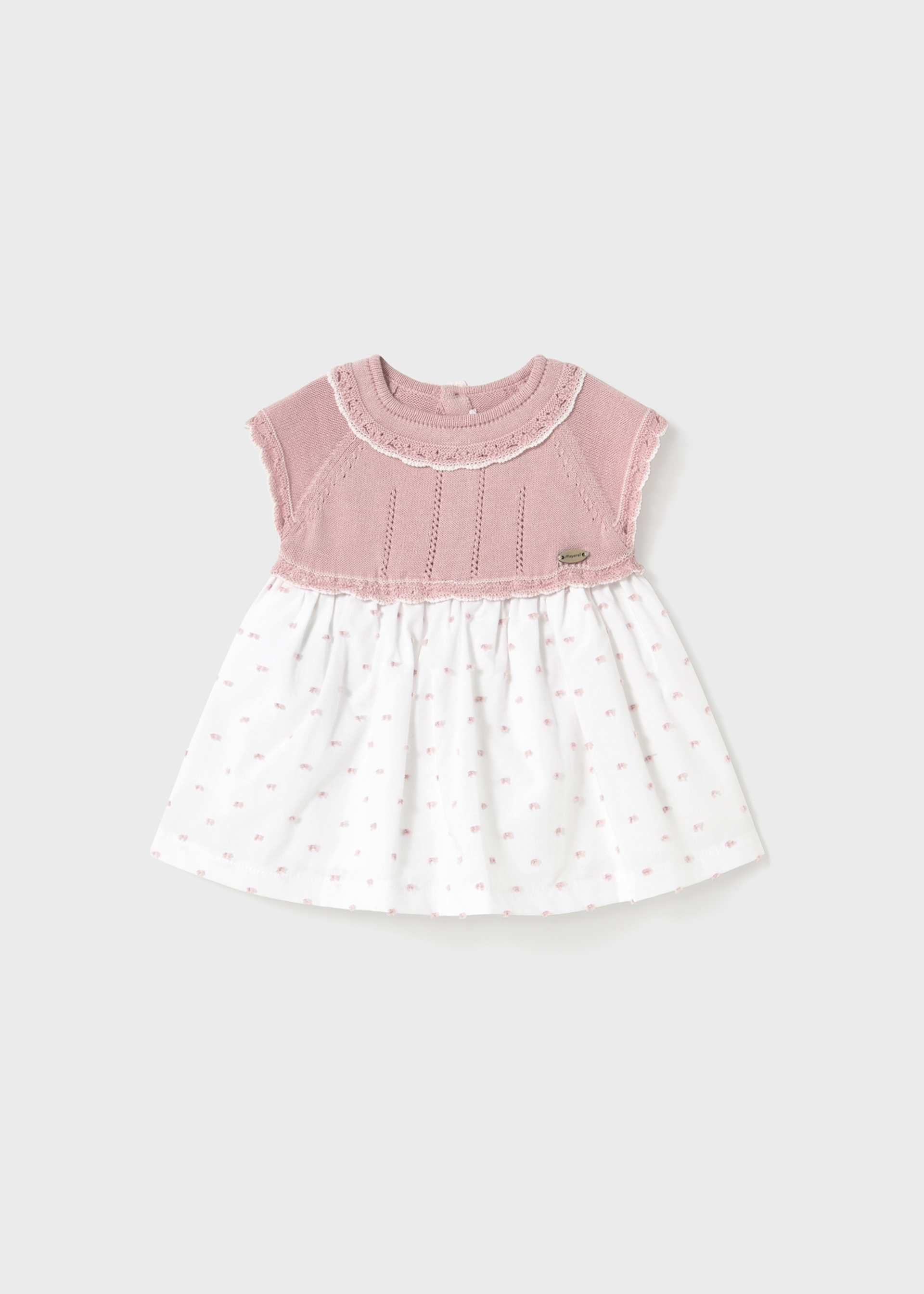 Vestido combinado tricot recién nacida Vestido combinado tricot recién nacida