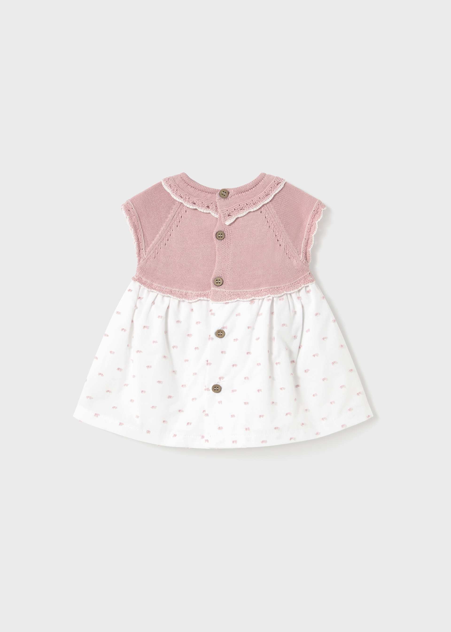 Newborn Color-Block Knit Dress