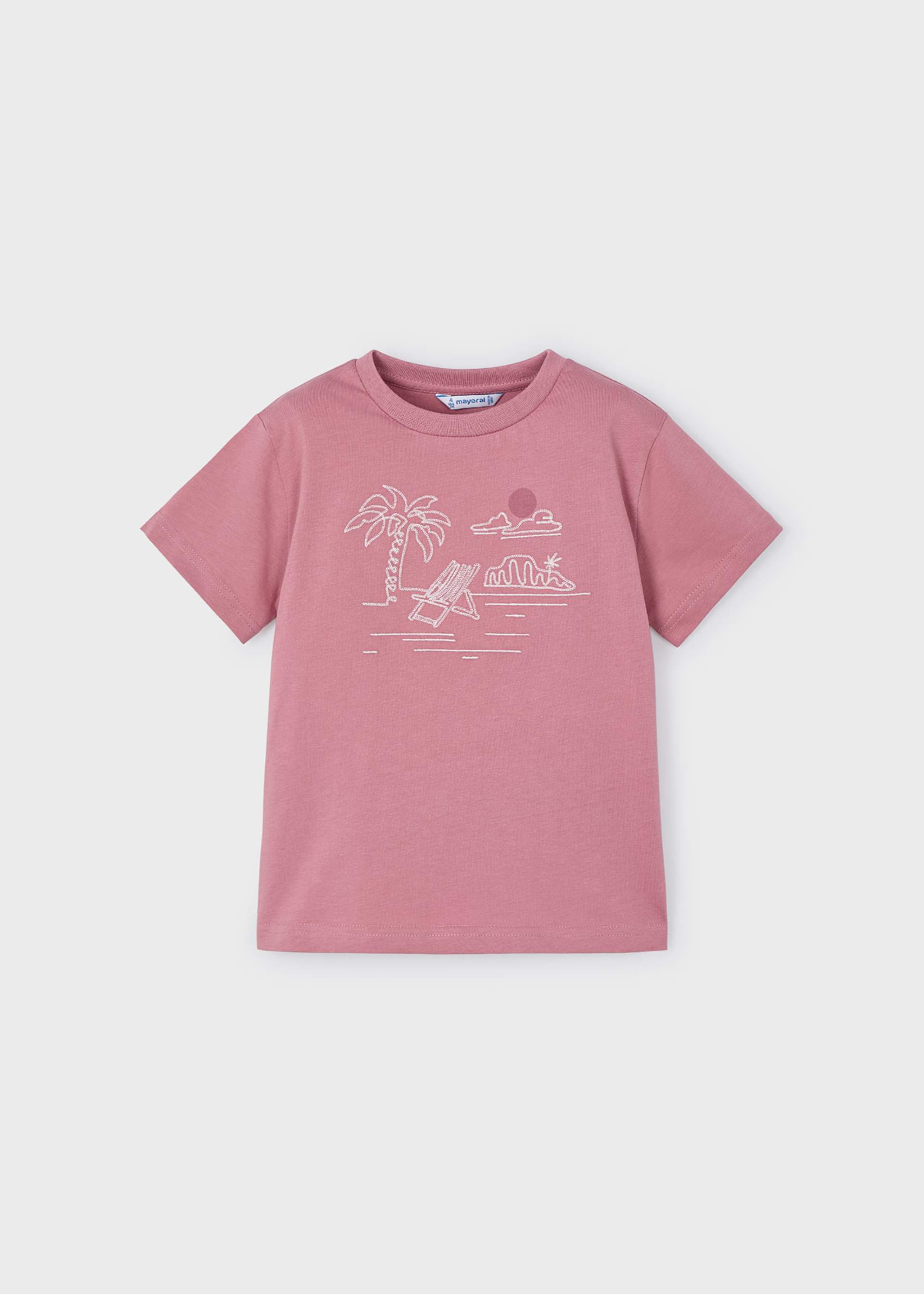 Boy embroidered beach t-shirt