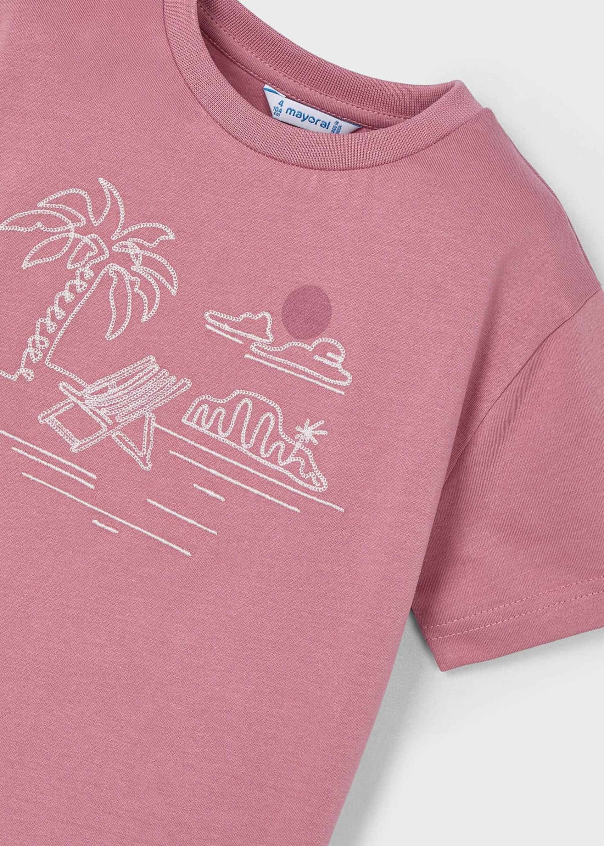 Boy embroidered beach t-shirt