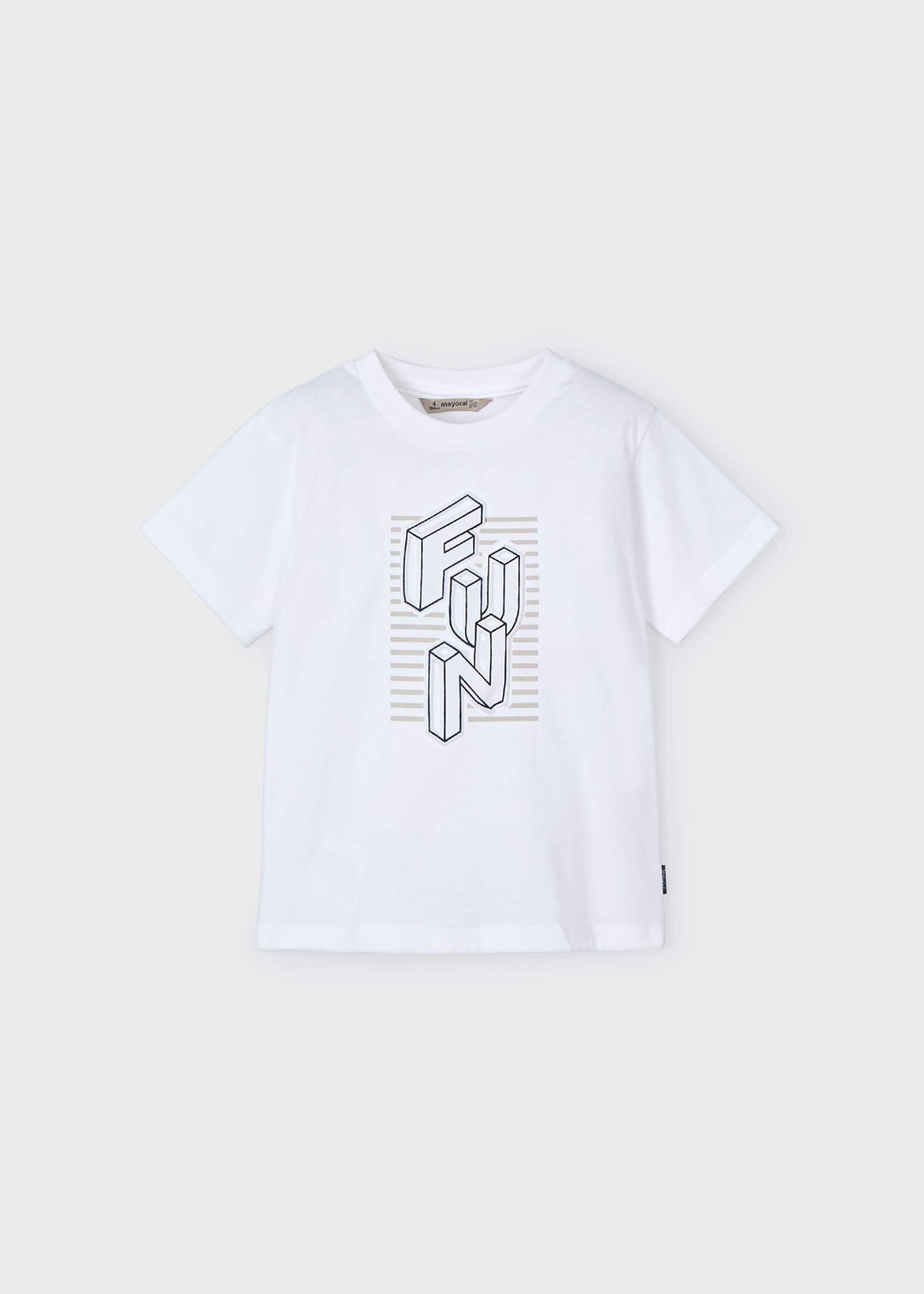 Boy embossed text t-shirt