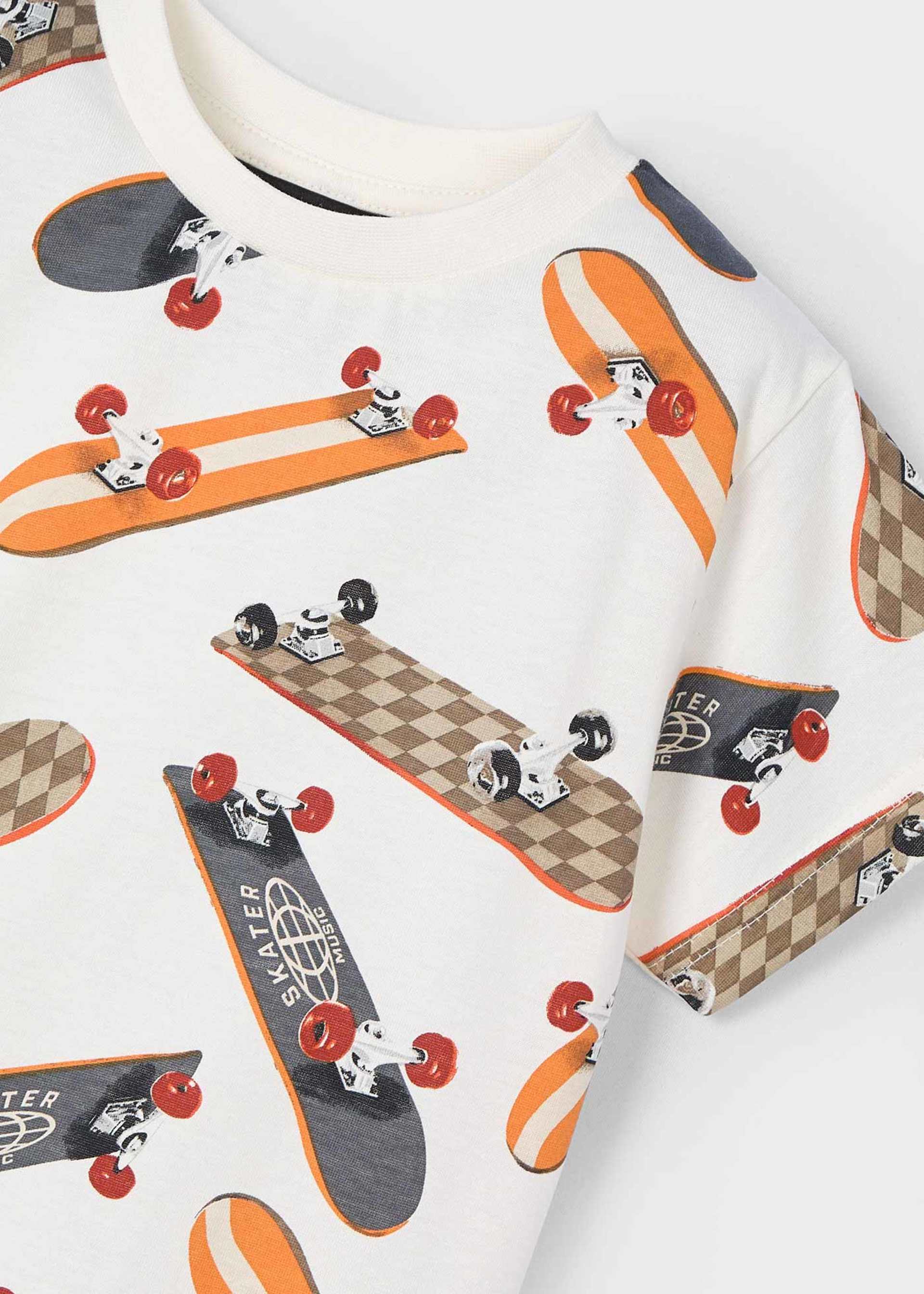 T-shirt imprimé skateboard garçon T-shirt imprimé skateboard garçon