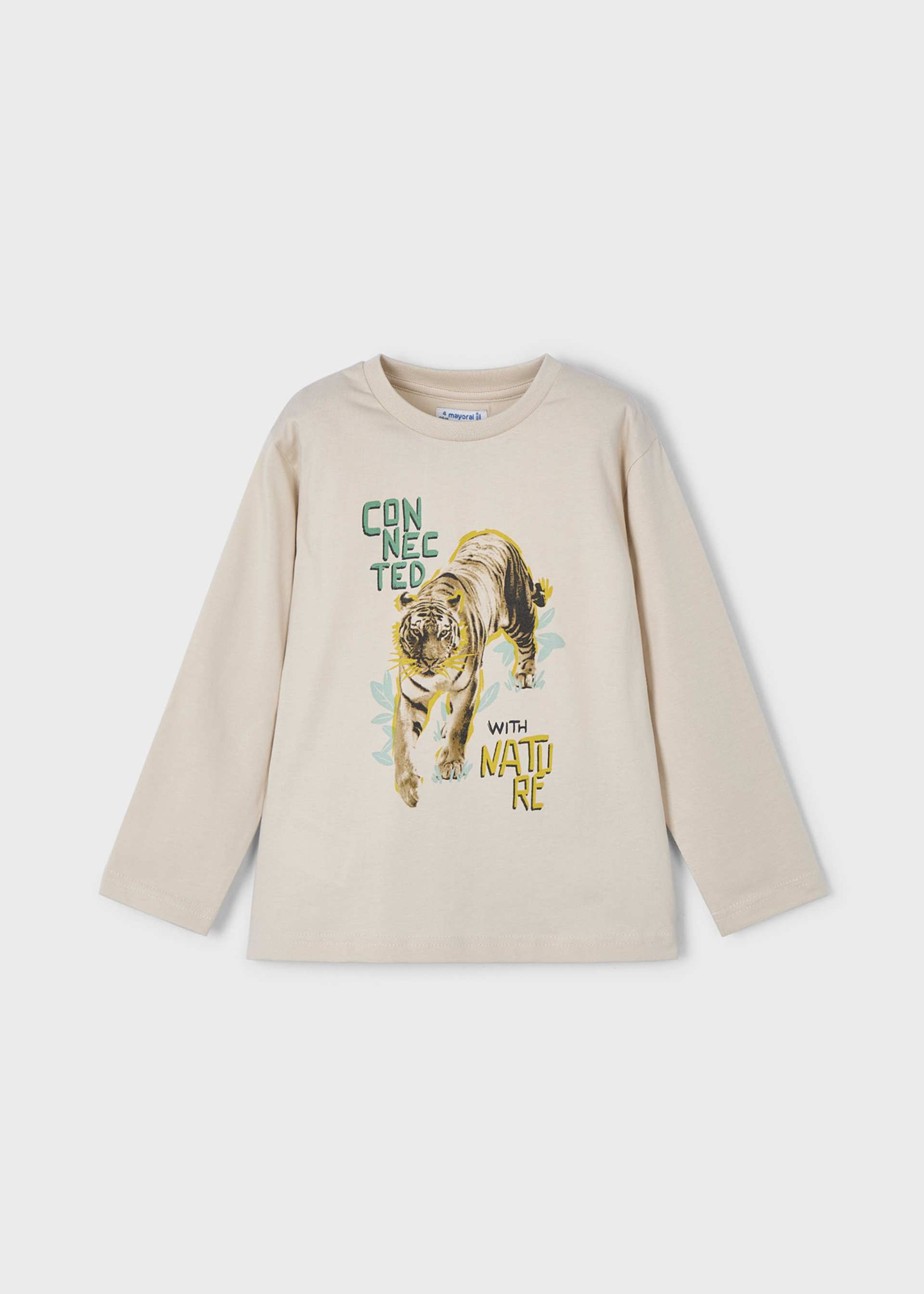 Camiseta manga larga tigre niño