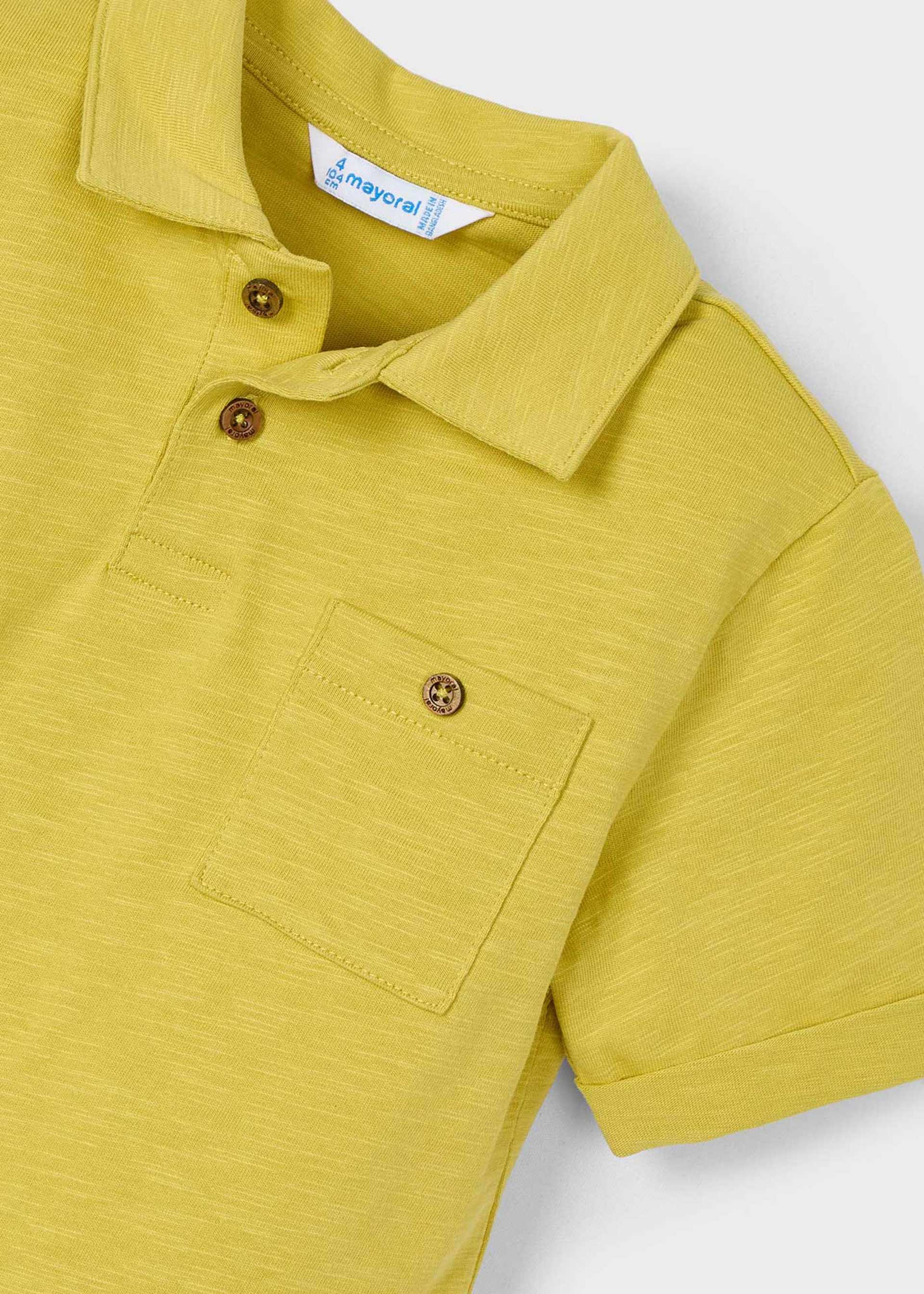 Polo en tissu léger avec poche garçon