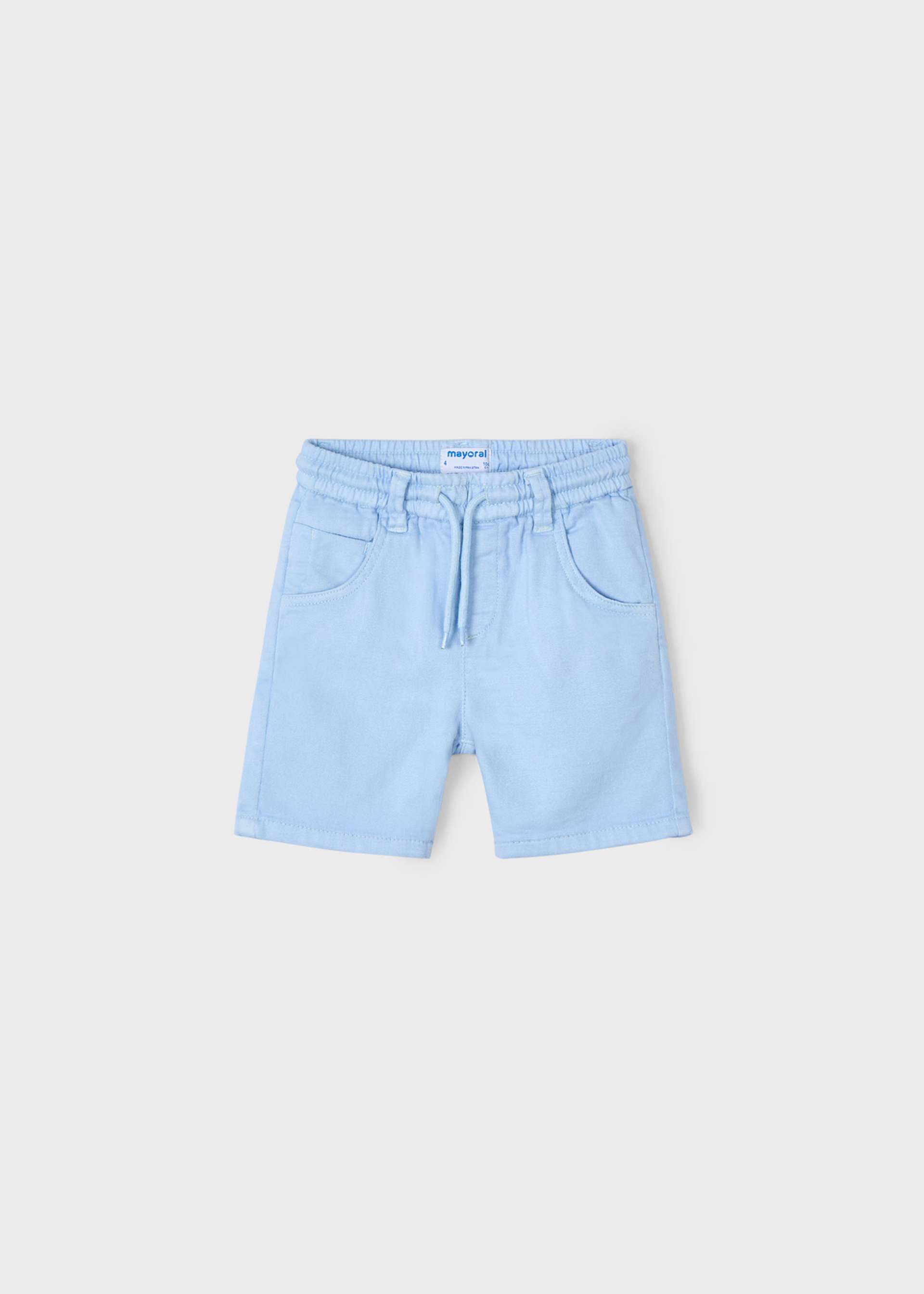 Boy twill shorts with drawstring Boy twill shorts with drawstring