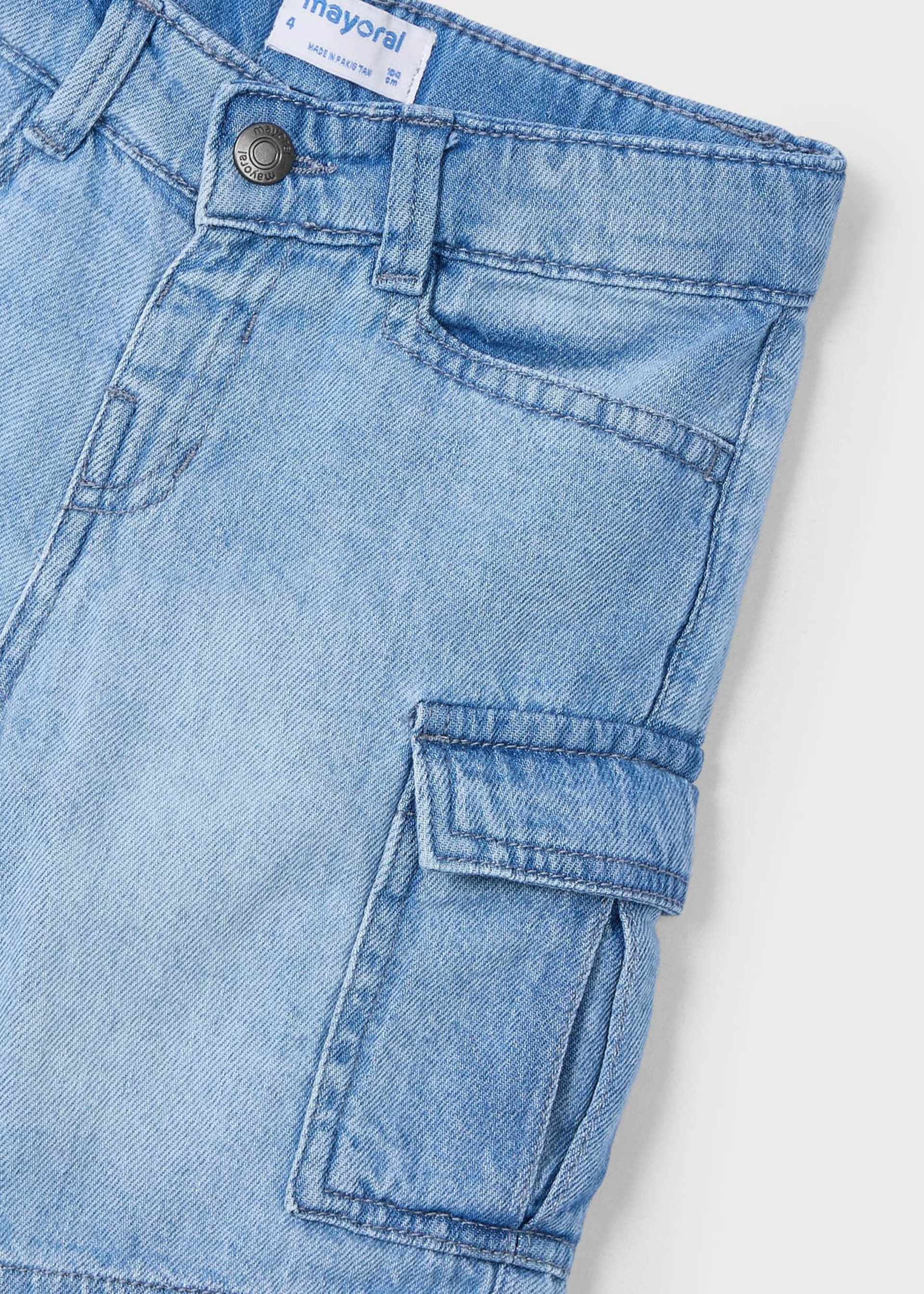 Bermuda en denim cargo garçon Bermuda en denim cargo garçon