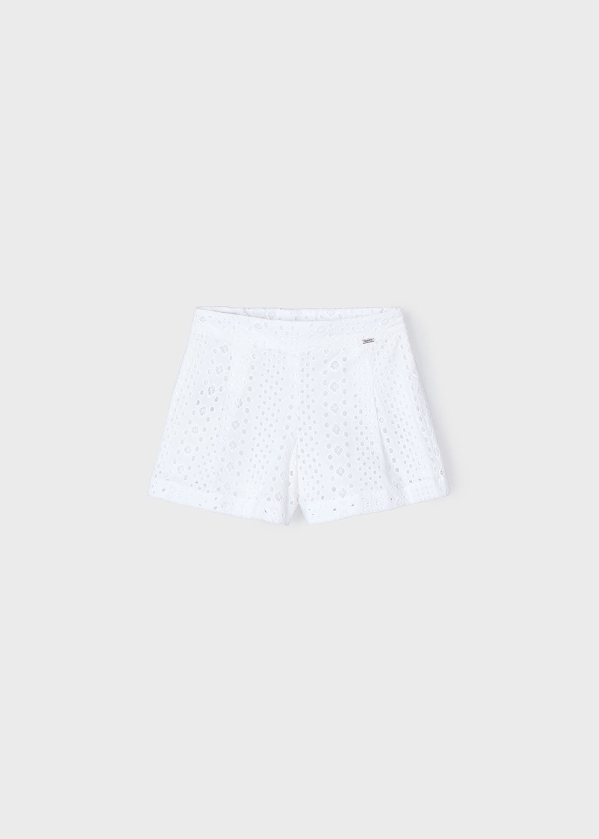Girl openwork shorts